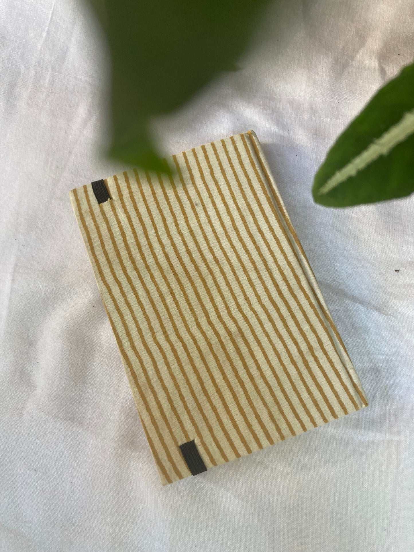 Lemon Fabric-Covered Diary