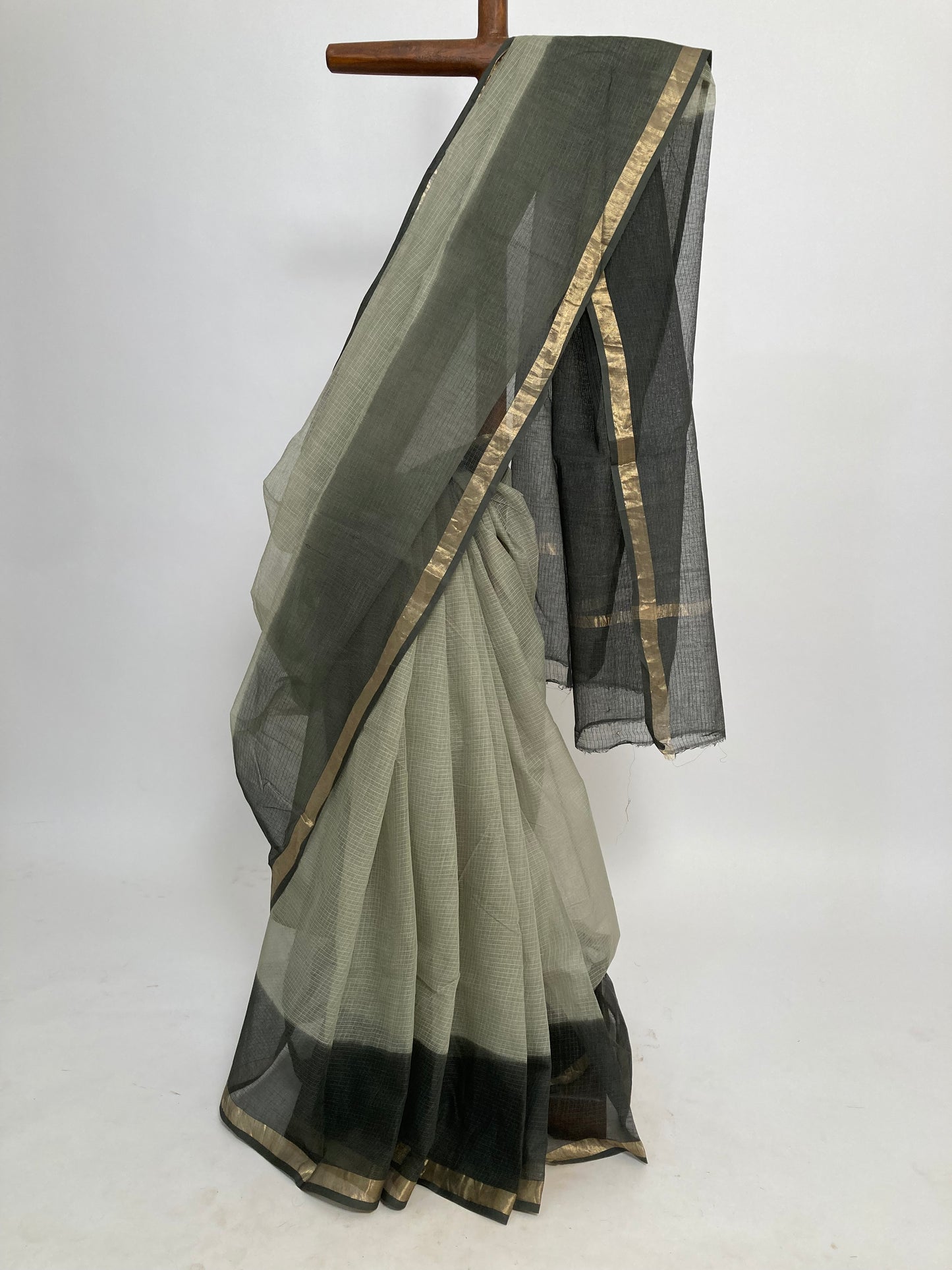 Cloud Ombre-Dyed Kota Doria Saree