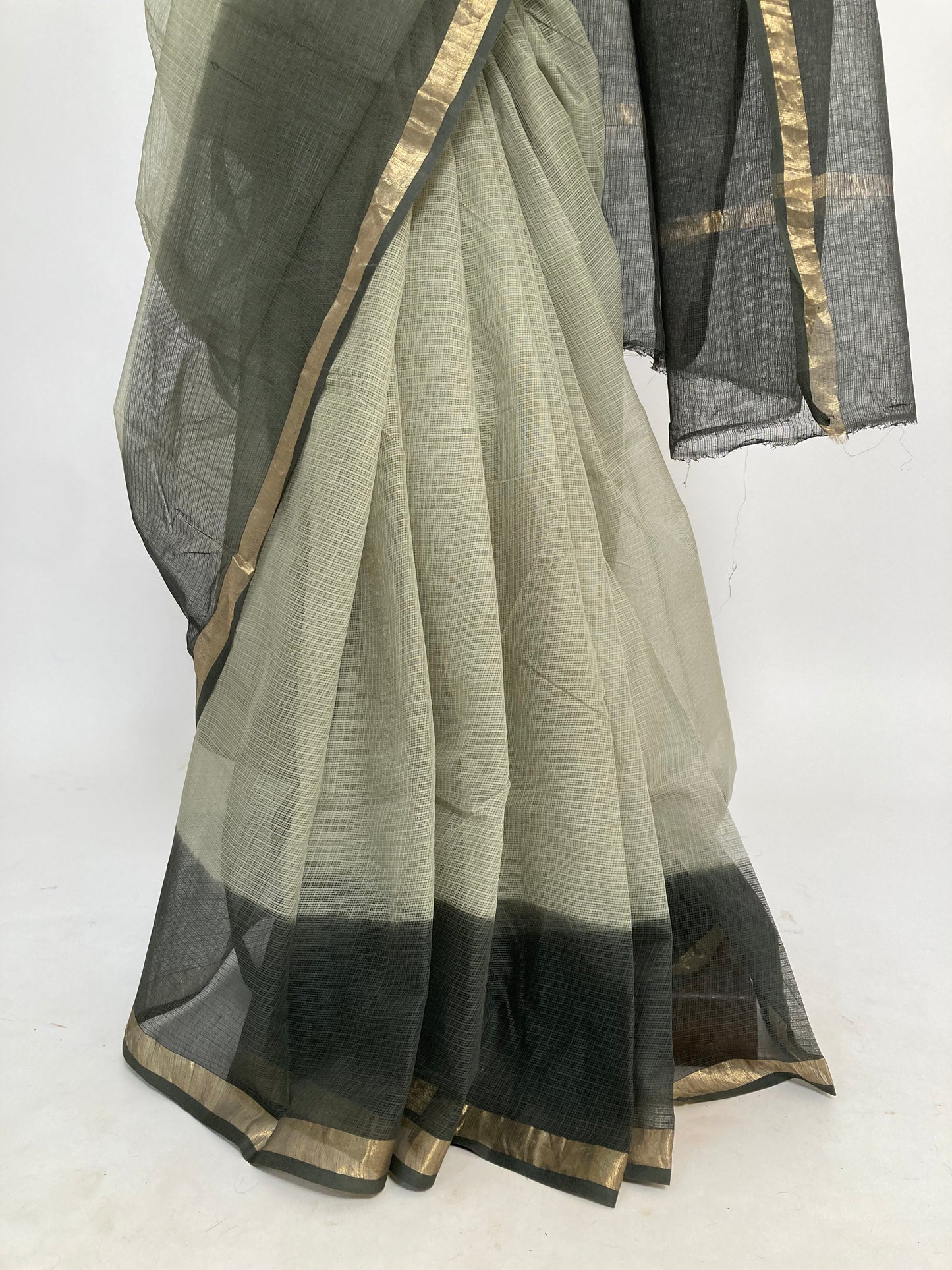 Cloud Ombre-Dyed Kota Doria Saree