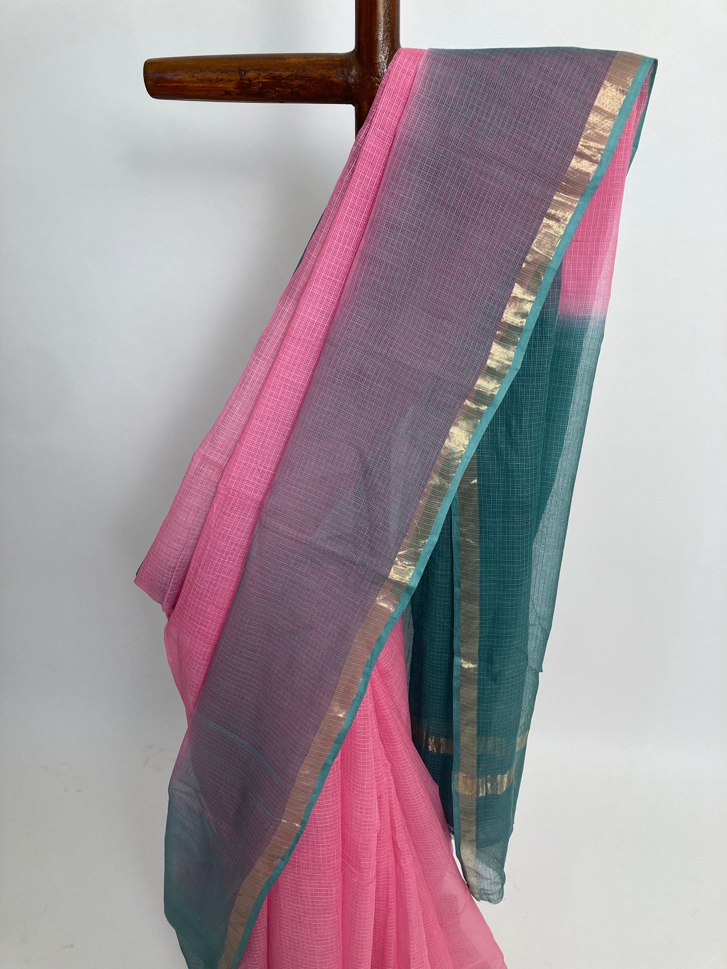Orchid Ombre-Dyed Kota Doria Saree