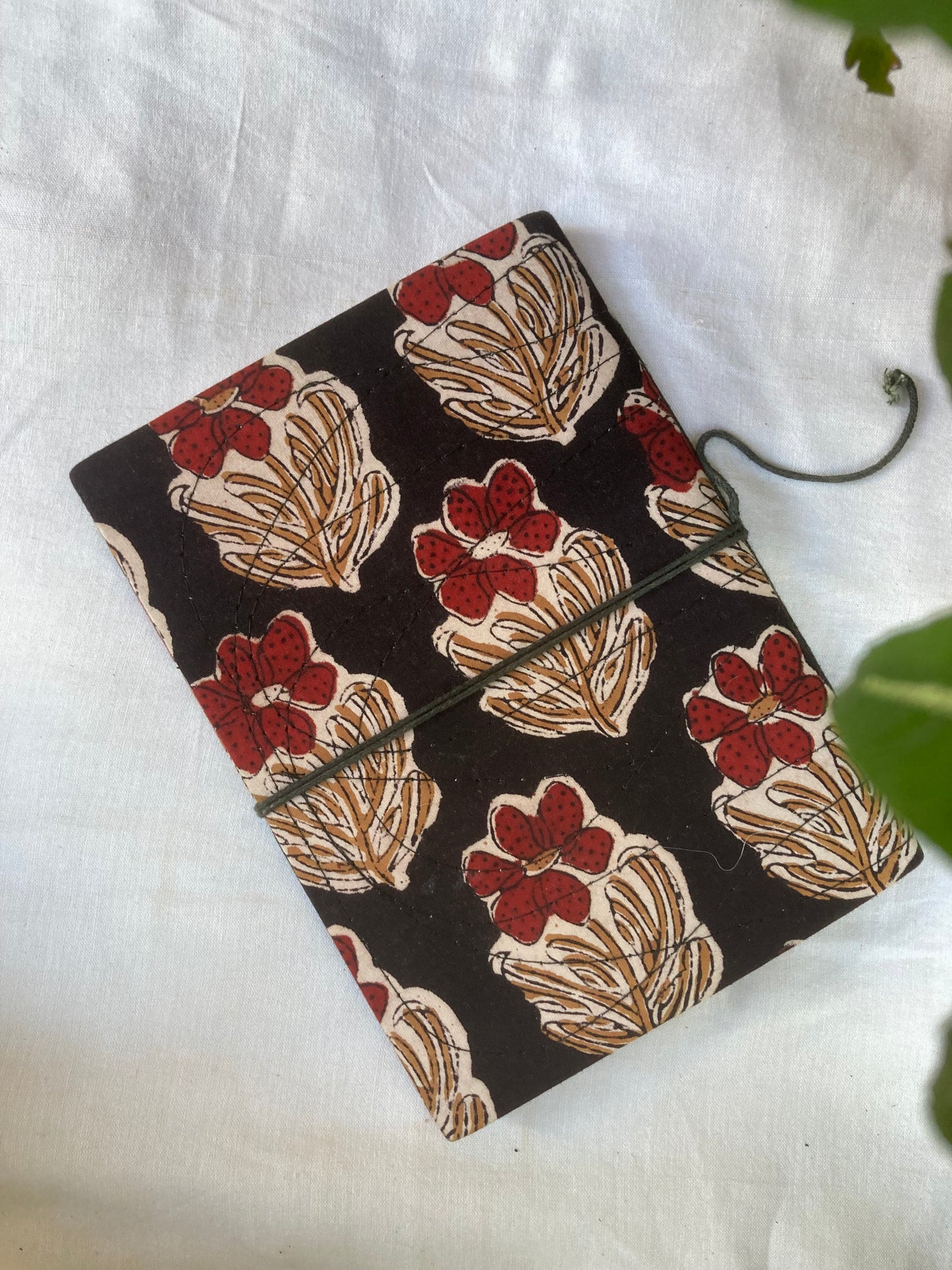 Charcoal Black Fabric-Covered Notebook
