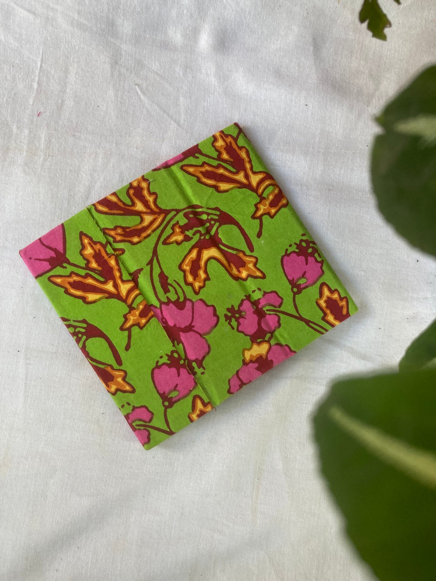 Apple Green Fabric-Covered Pen Stand