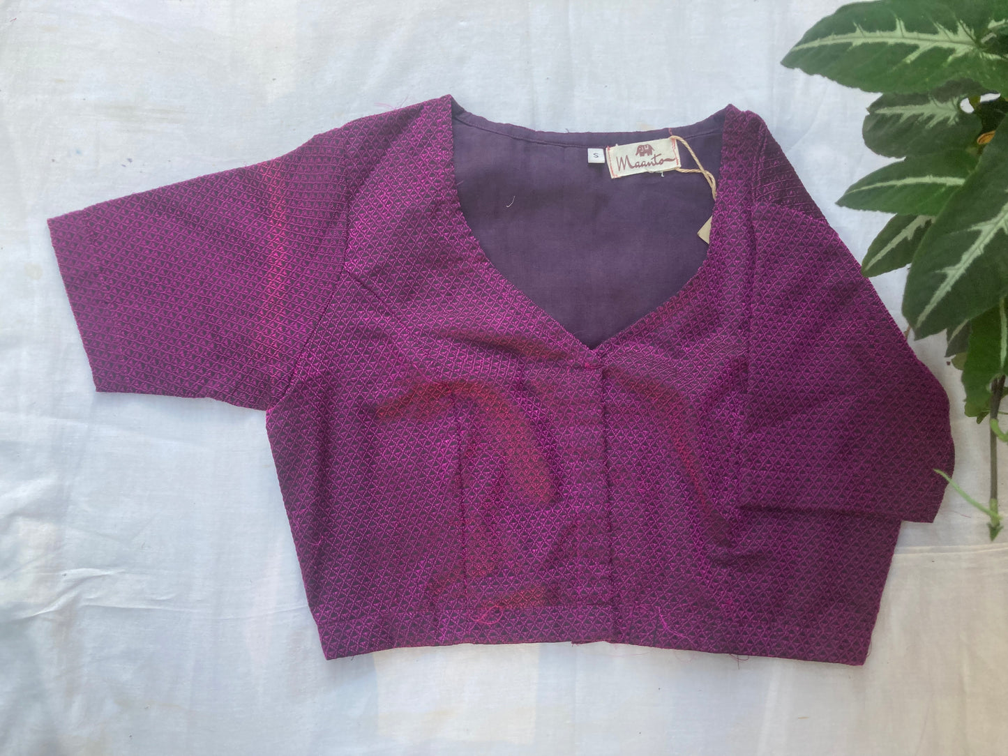 Purple with Black Khan Blouse