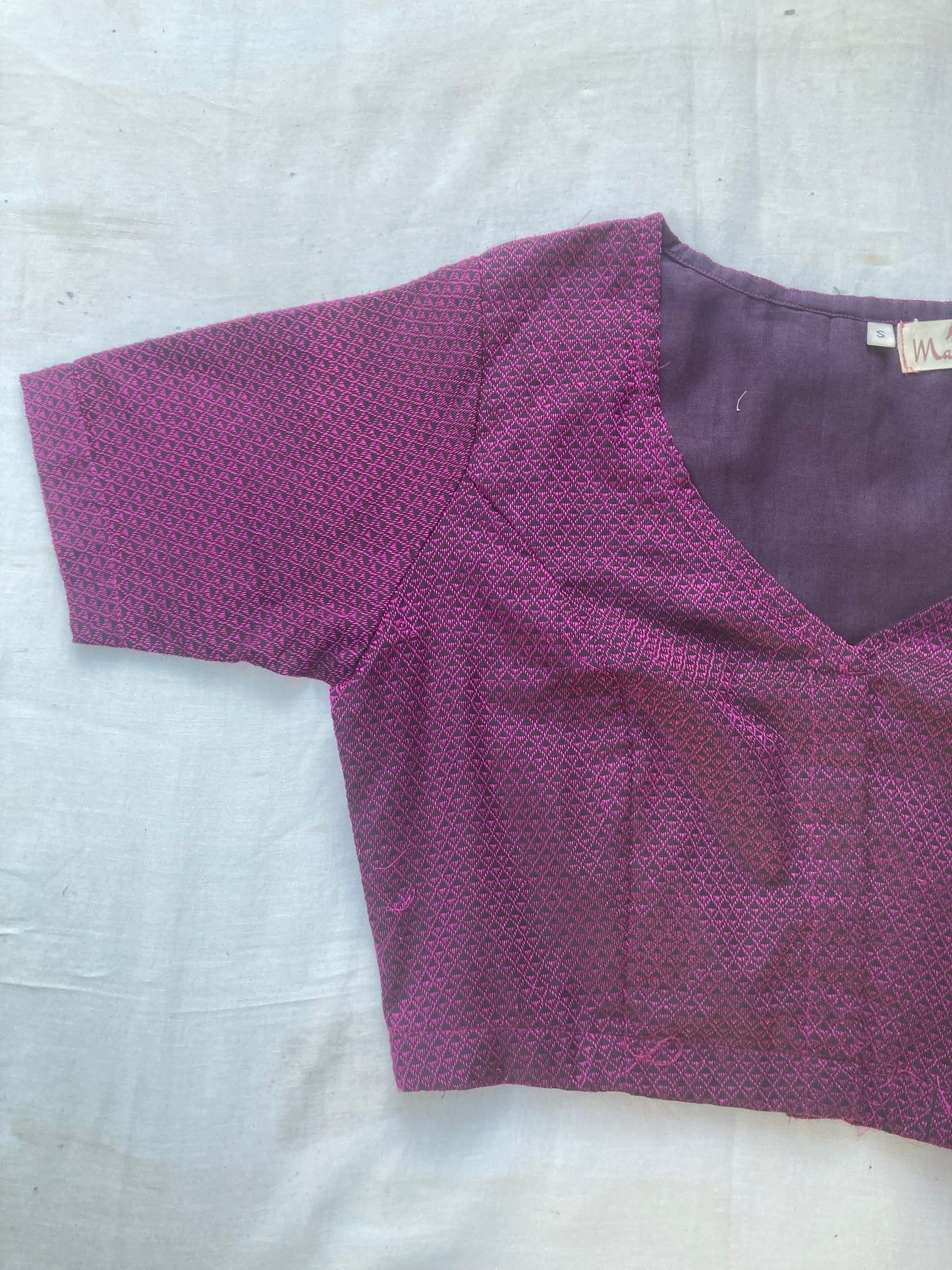 Purple with Black Khan Blouse