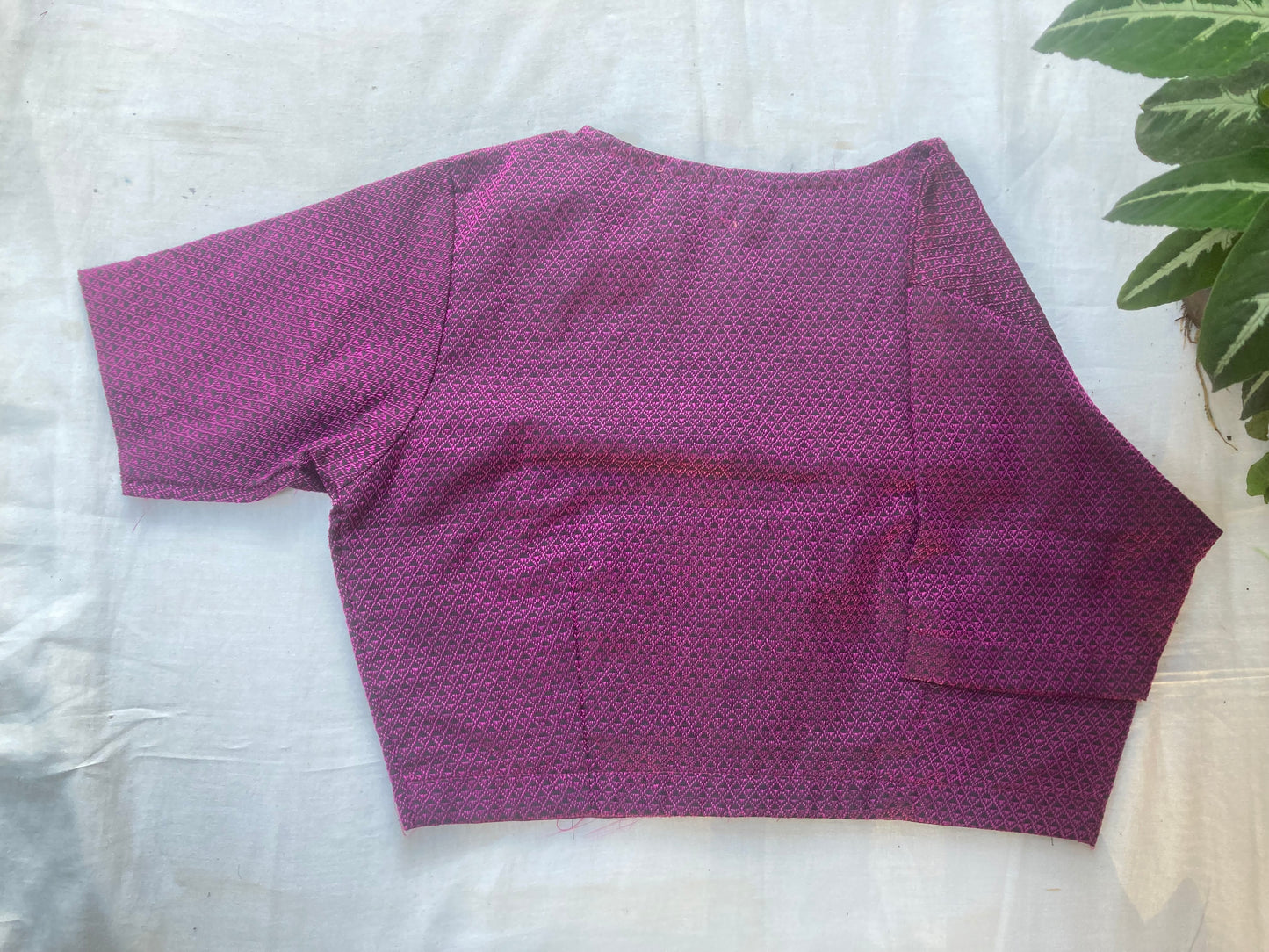 Purple with Black Khan Blouse