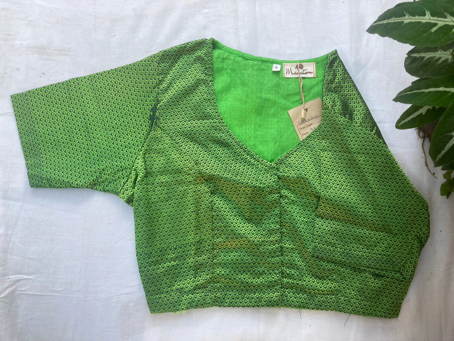Parrot Green Khan Blouse
