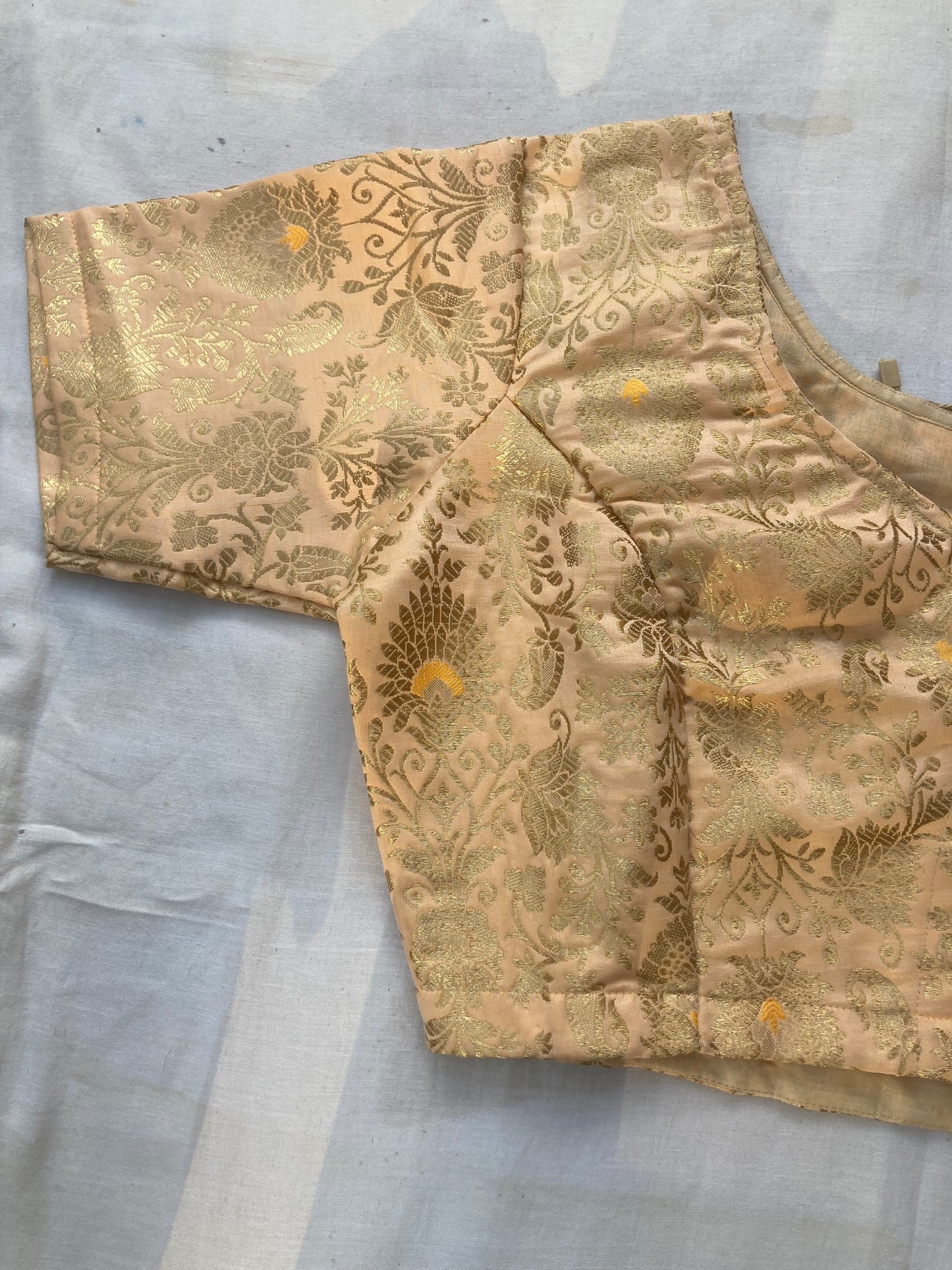 Peach Brocade Blouse