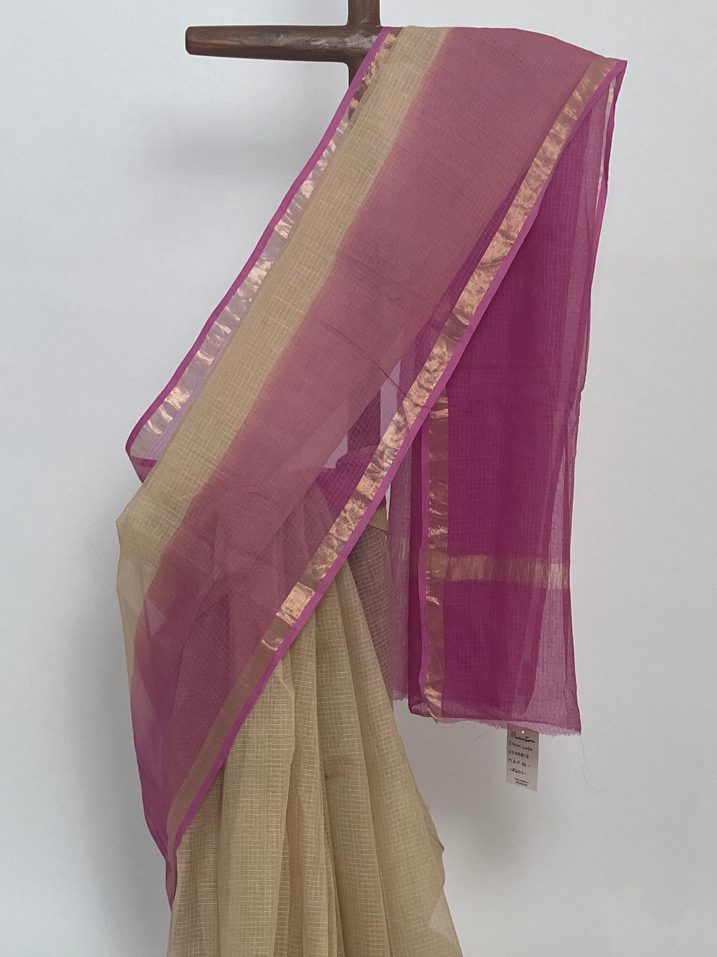 Camel Ombre-Dyed Kota Doria Saree