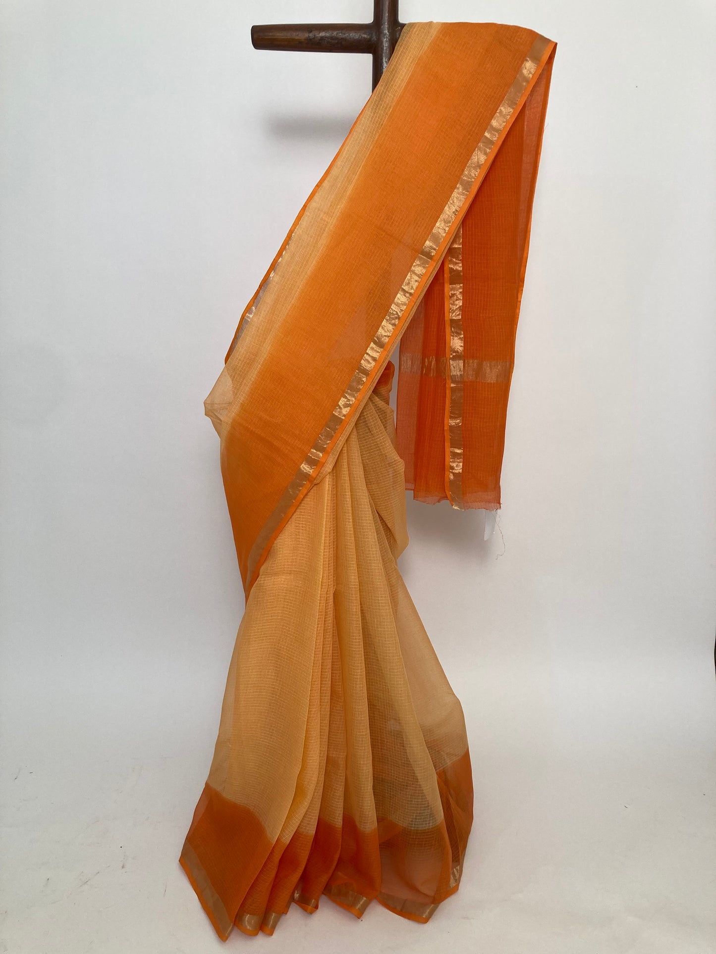 Fire Ombre- Dyed Kota Doria Saree