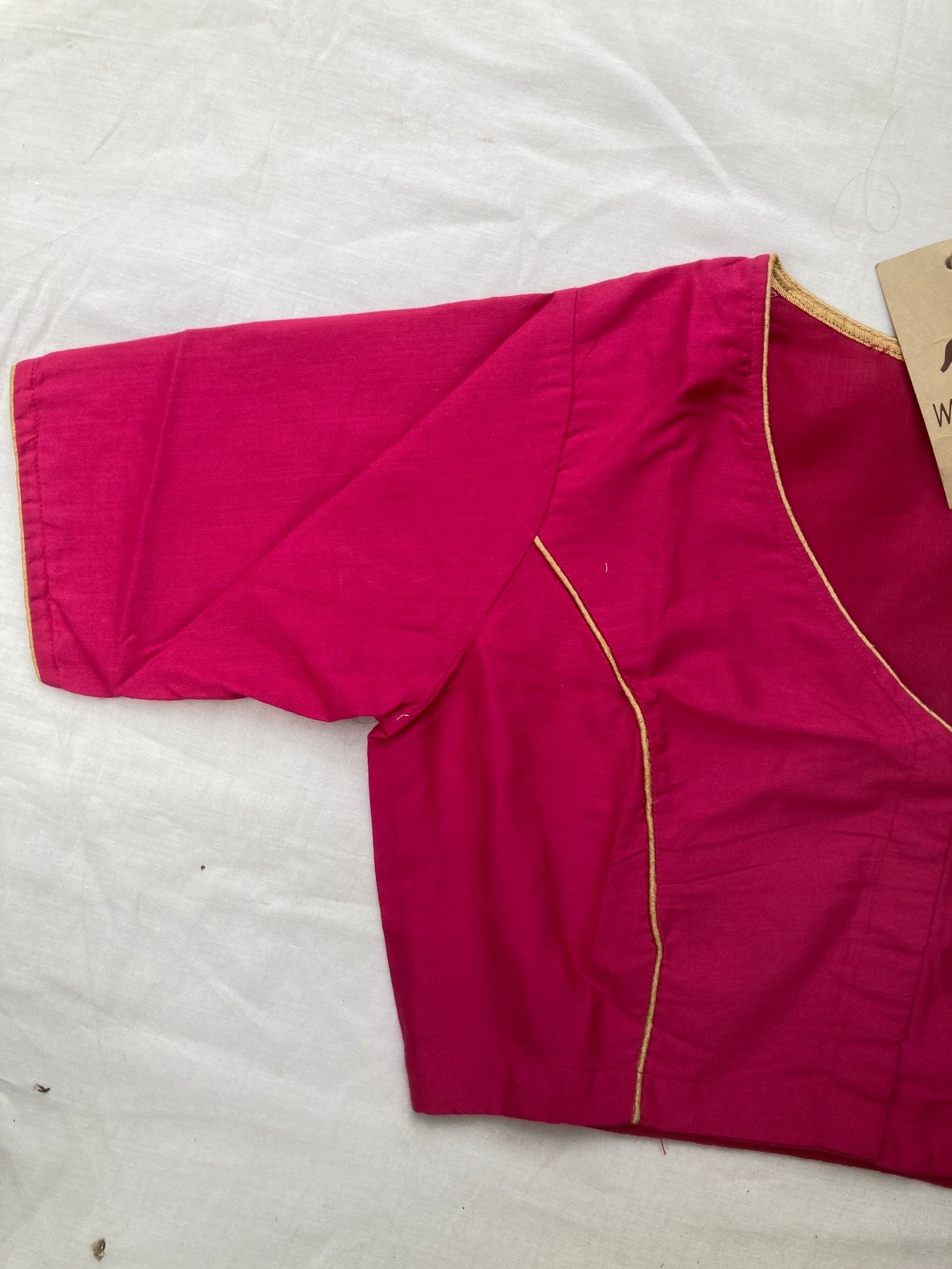 Dark Pink Cotton Silk Blouse