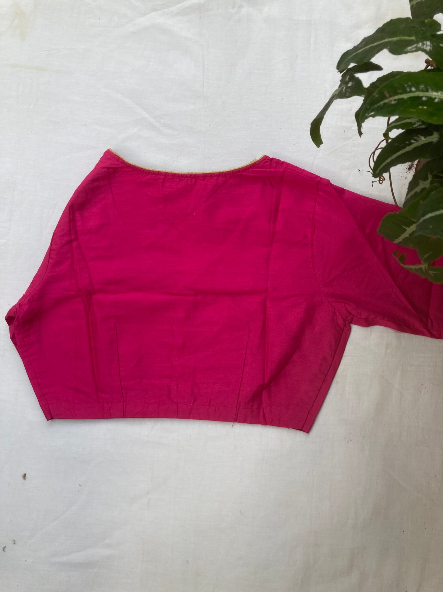 Dark Pink Cotton Silk Blouse