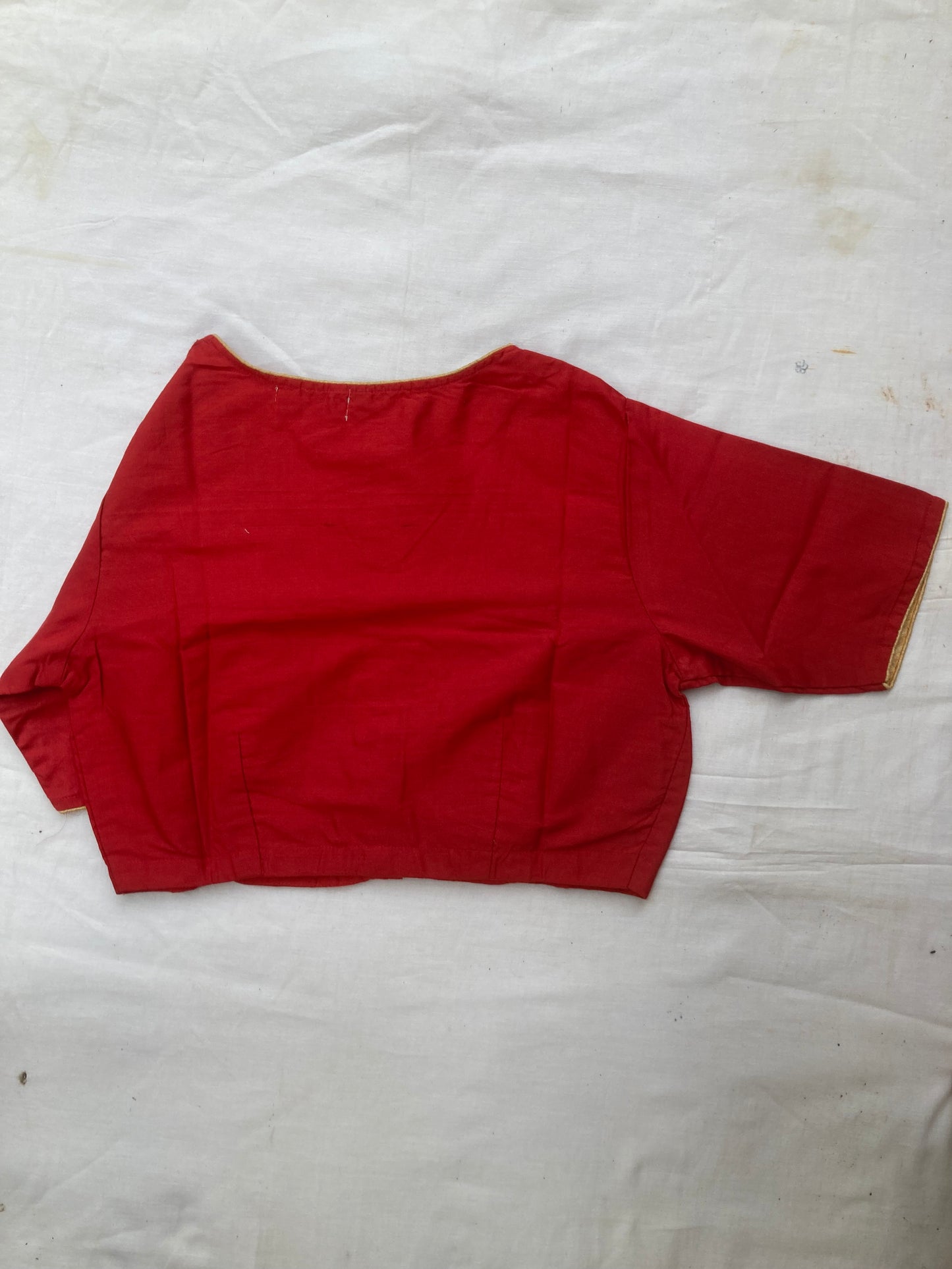 Royal Red Cotton Silk Blouse