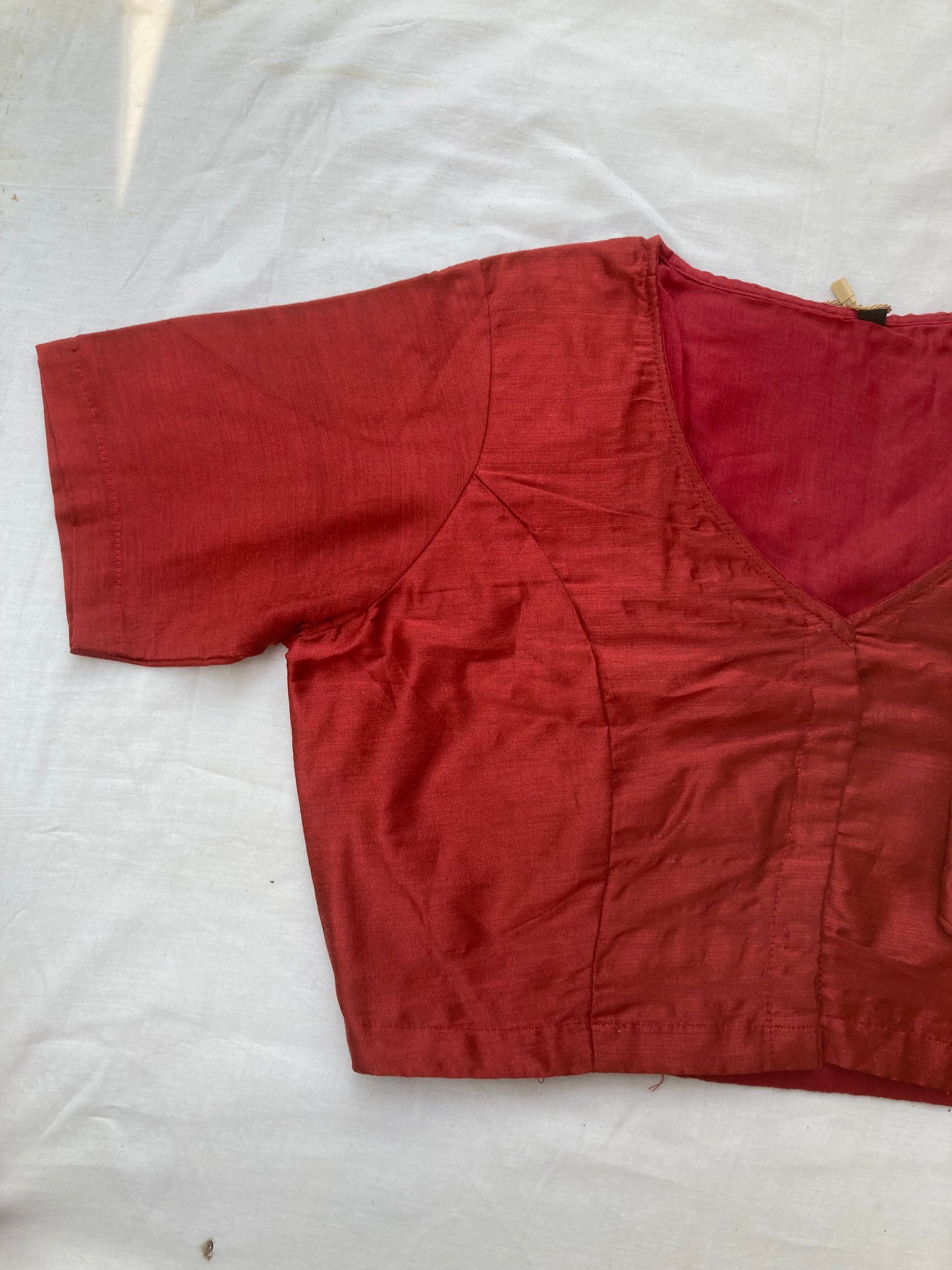 Maroon Cotton Silk Blouse