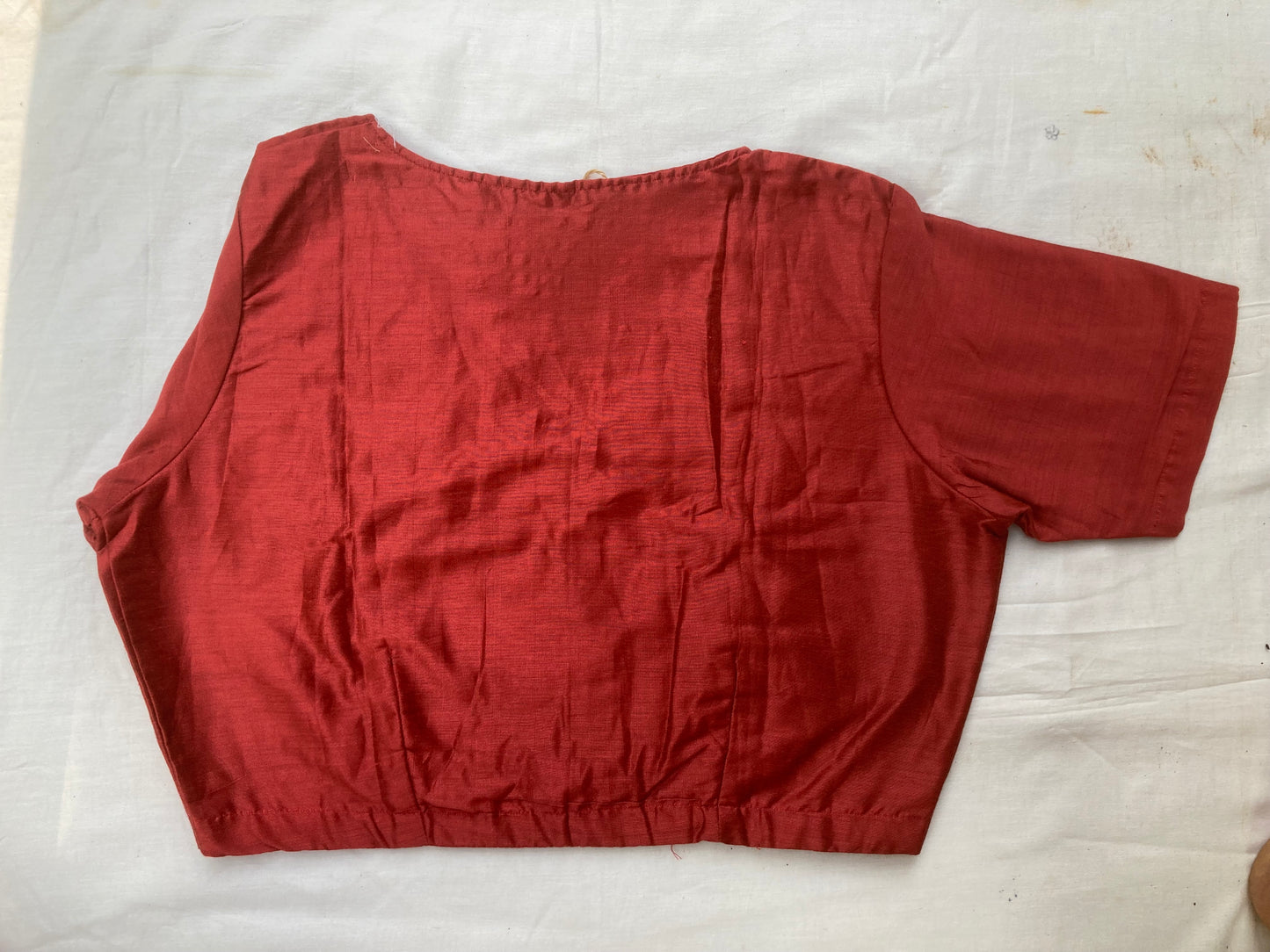 Maroon Cotton Silk Blouse