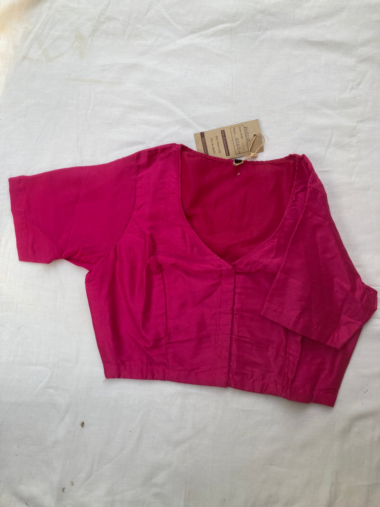 Dark Pink Cotton Silk Blouse