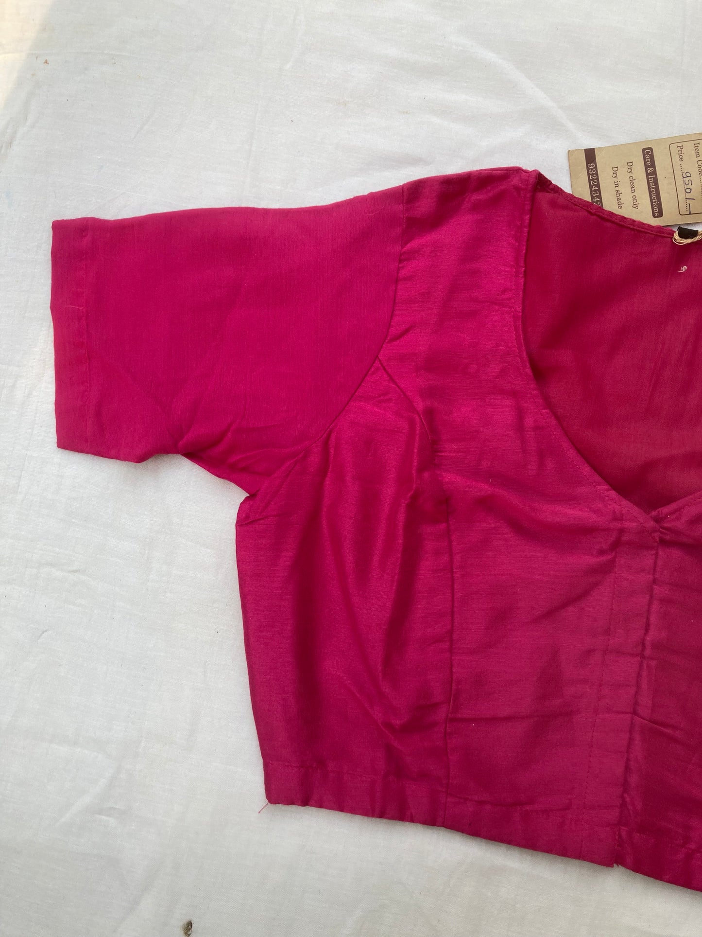 Dark Pink Cotton Silk Blouse