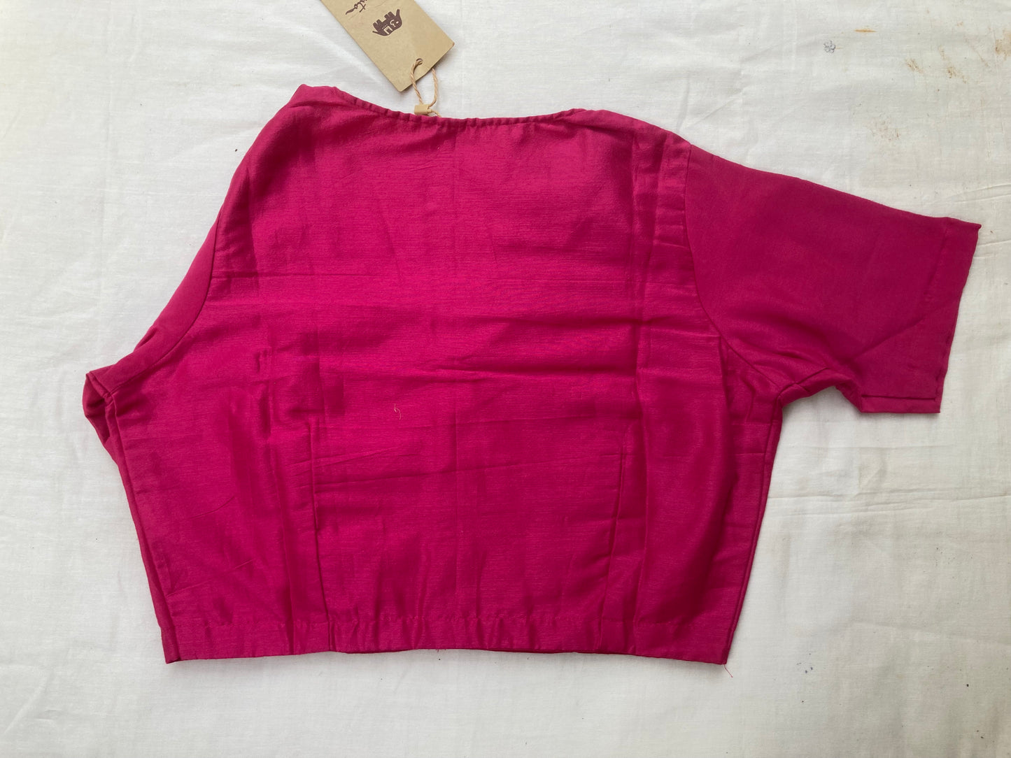 Dark Pink Cotton Silk Blouse