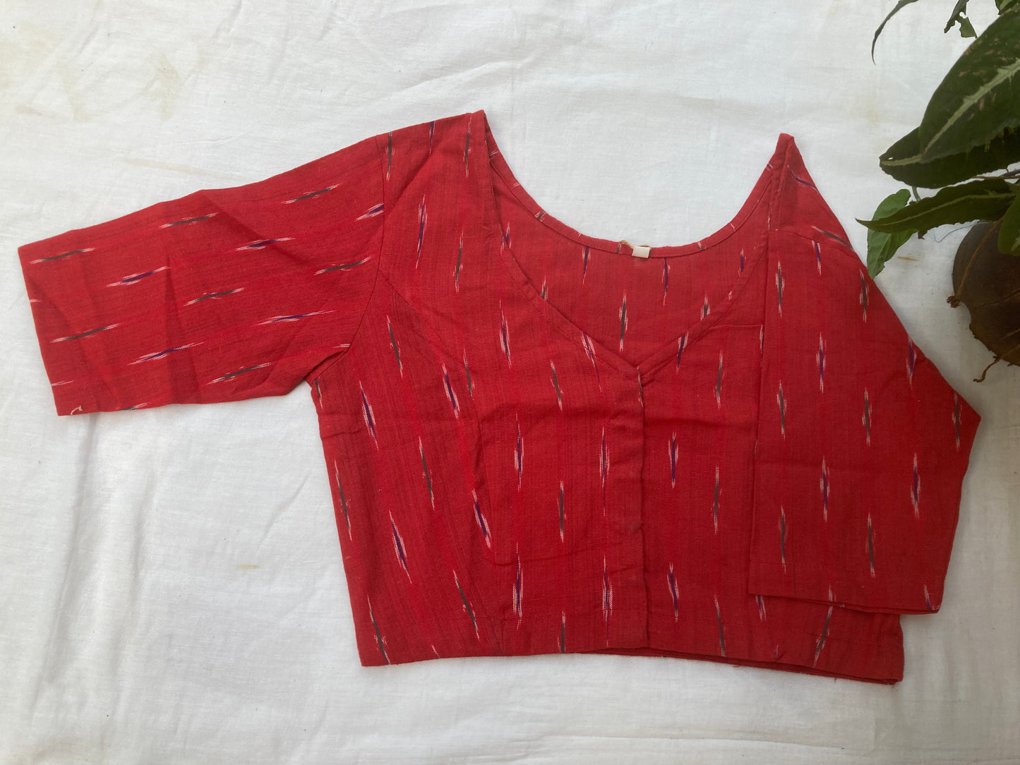 Maroon Ikkat Blouse