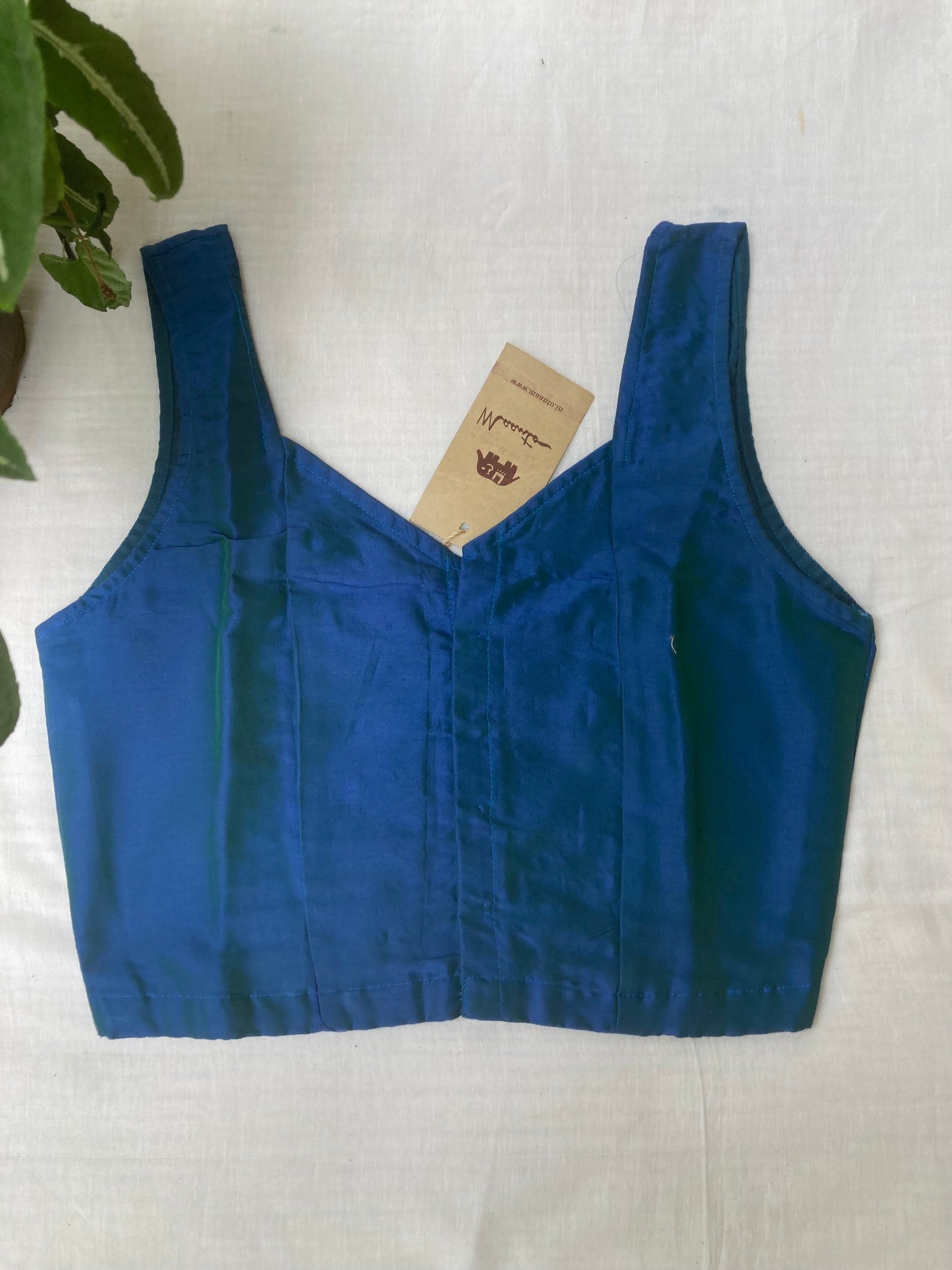 Midnight Blue Cotton silk blouse