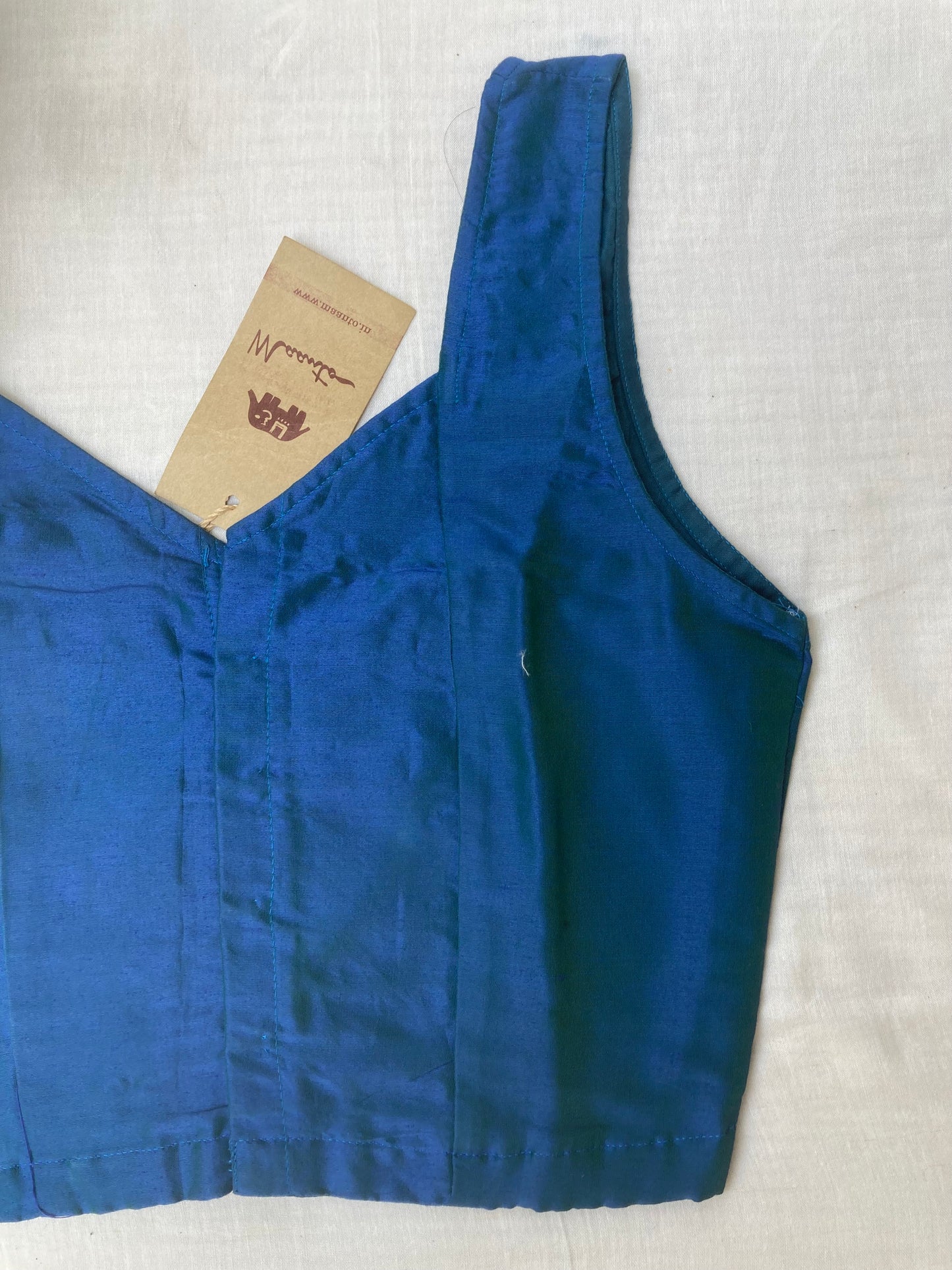 Midnight Blue Cotton silk blouse