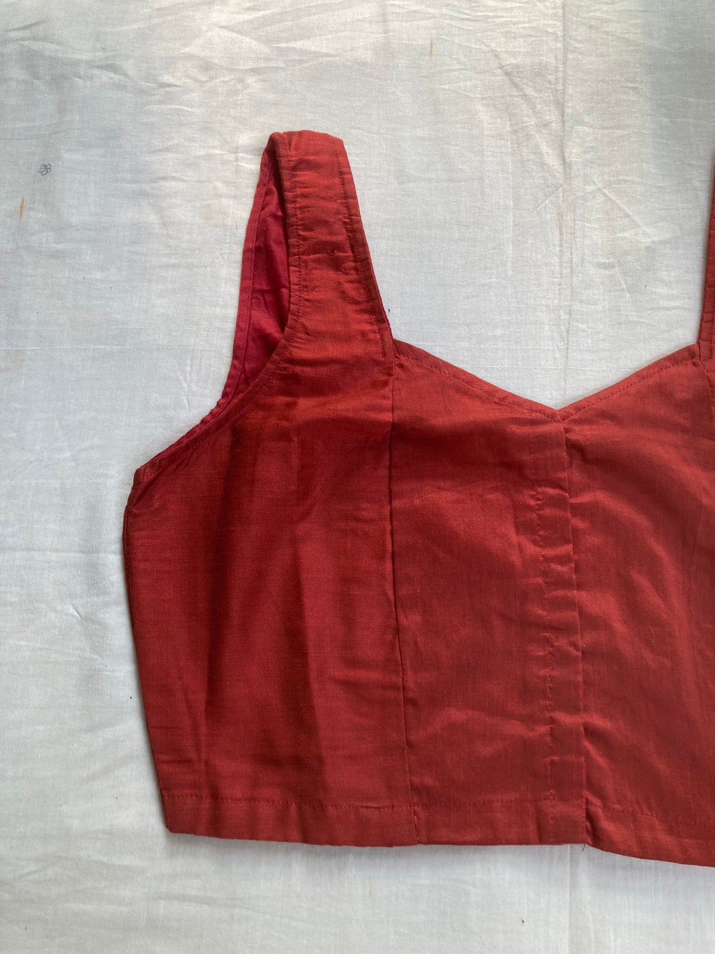 Maroon Cotton Silk Blouse