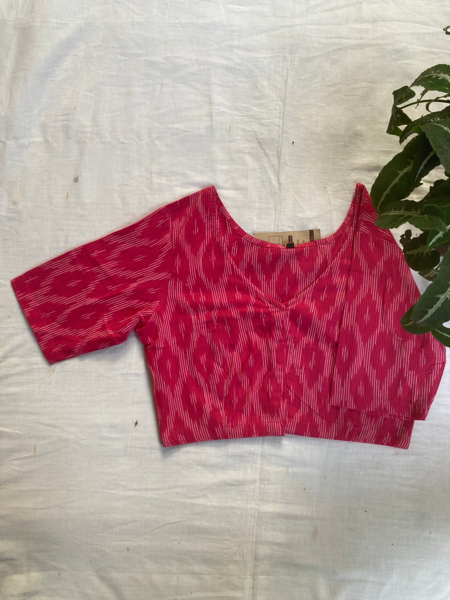 Dark Pink Ikkat Blouse