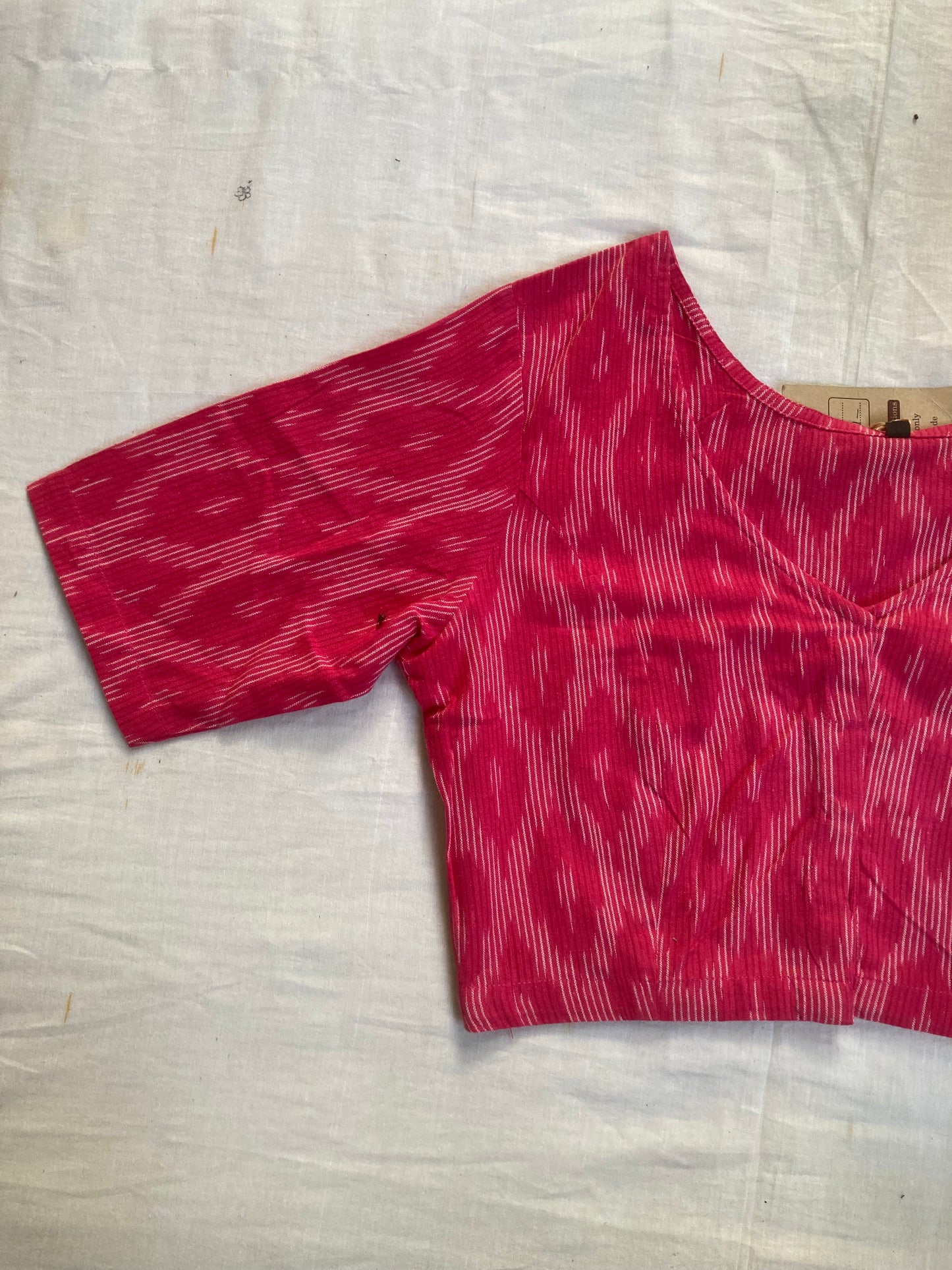 Dark Pink Ikkat Blouse