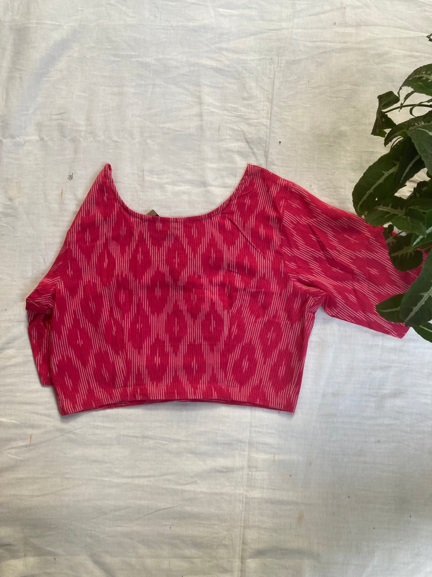 Dark Pink Ikkat Blouse