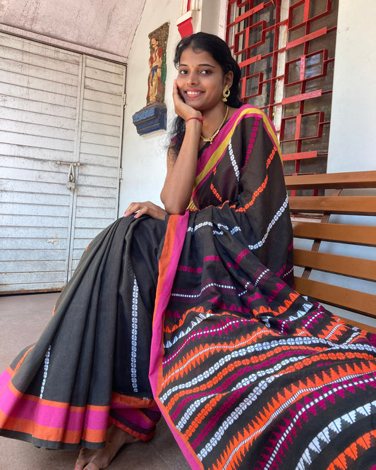 Bistre Begumpuri Saree