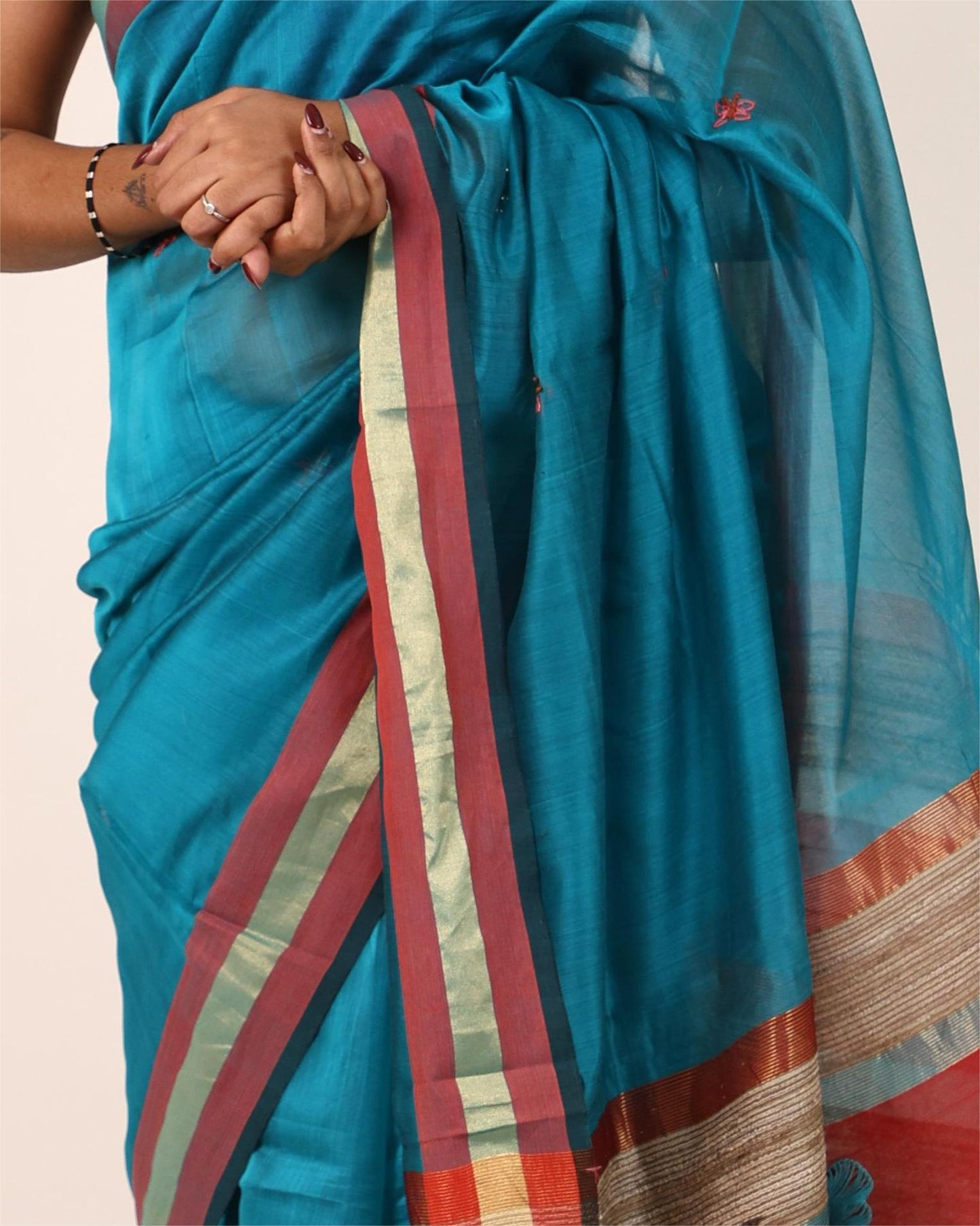 Dynamic Blue maheshwari saree