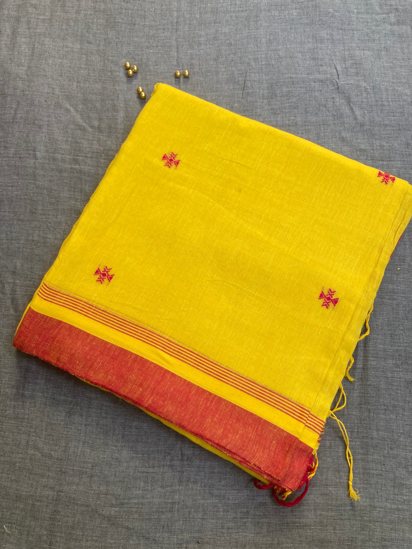 Amber Khadi Cotton Saree