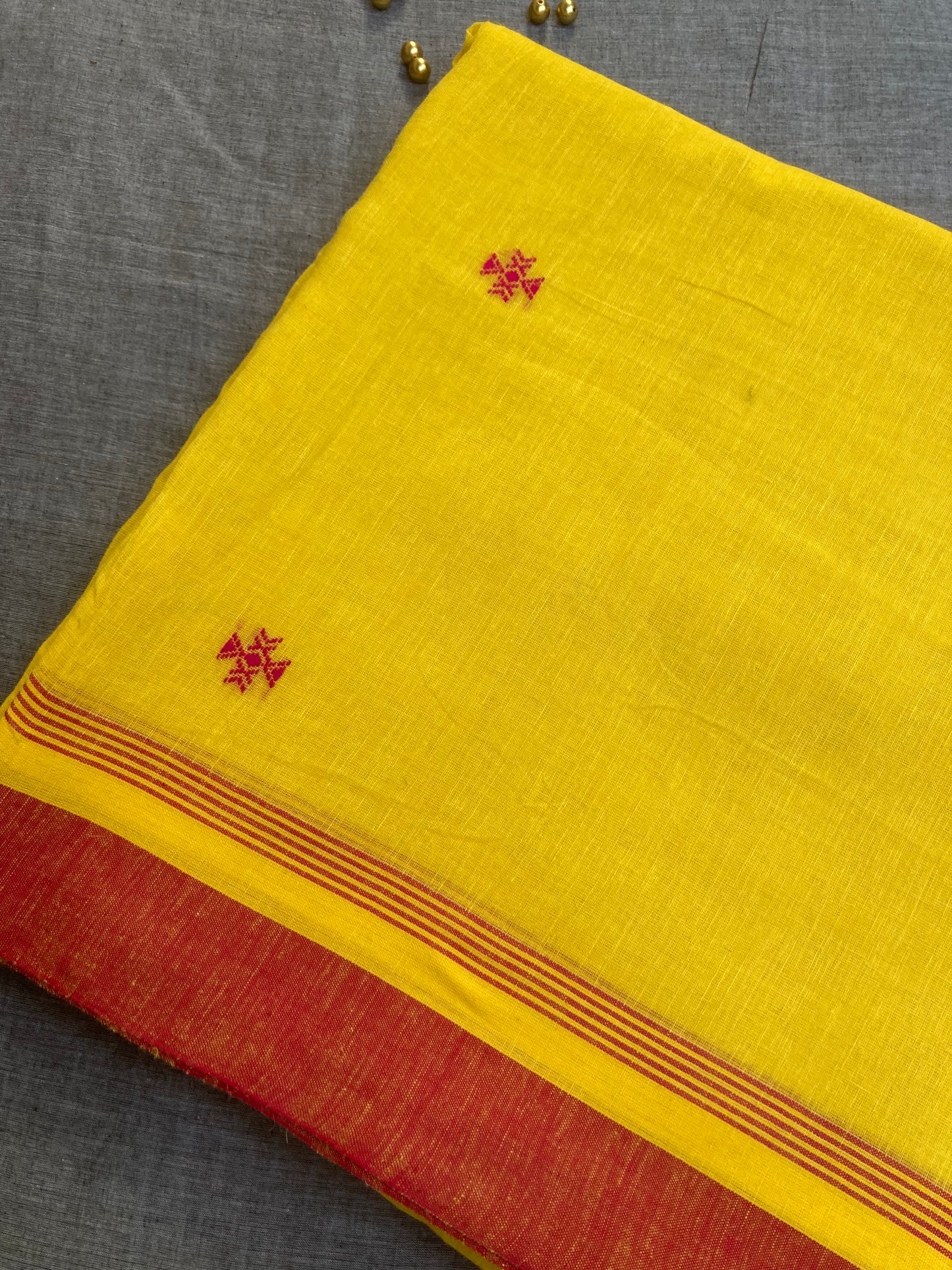 Amber Khadi Cotton Saree