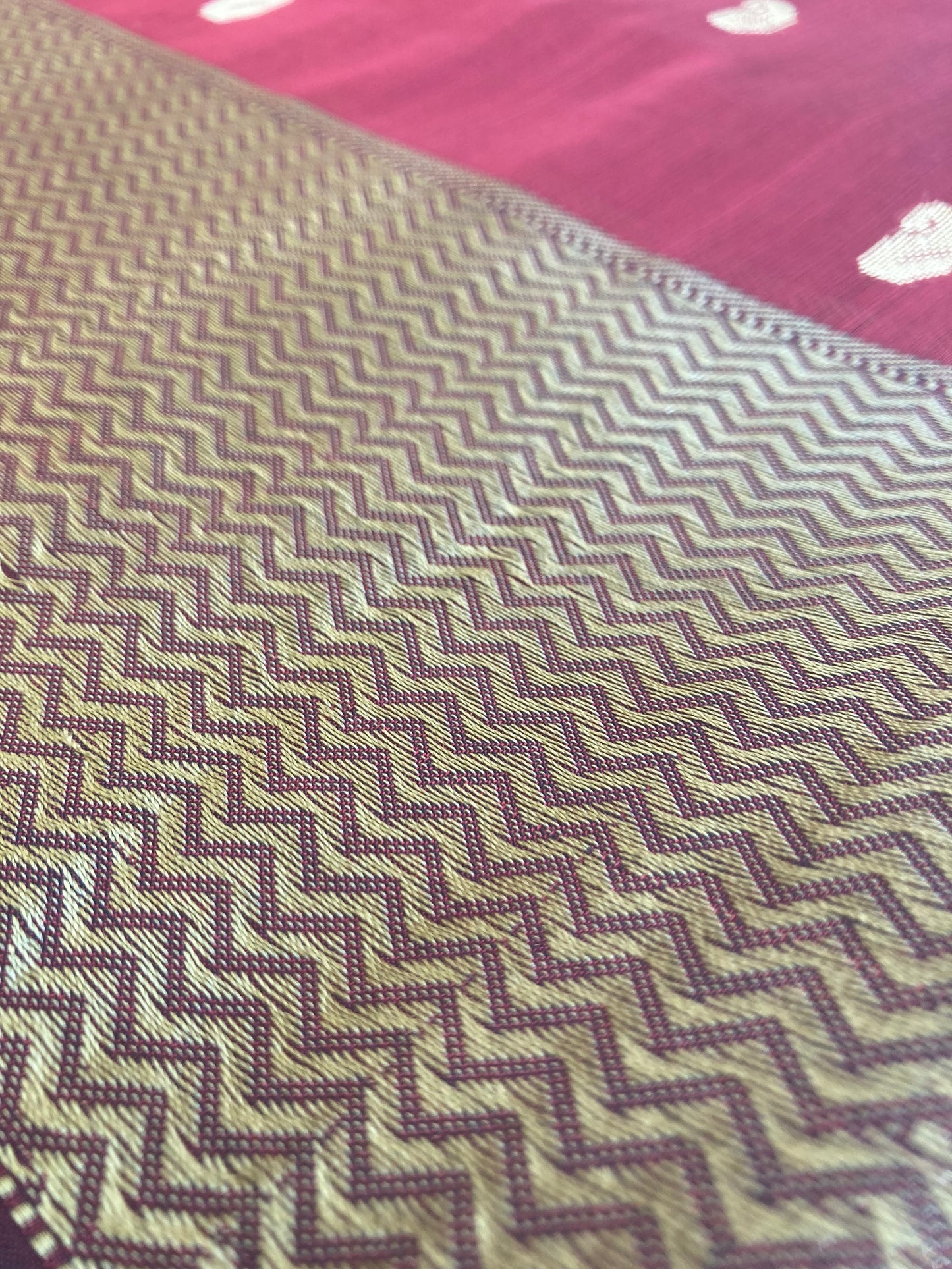 Deep Maroon Maheshwari Saree