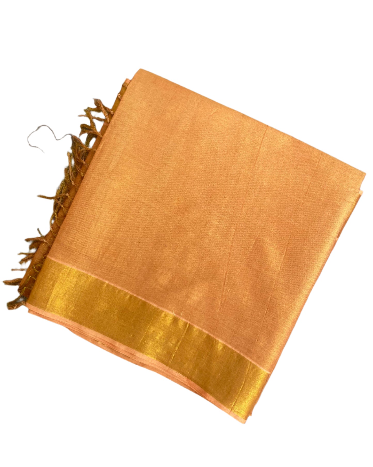 Gold Fish Tissue Cotton Saree