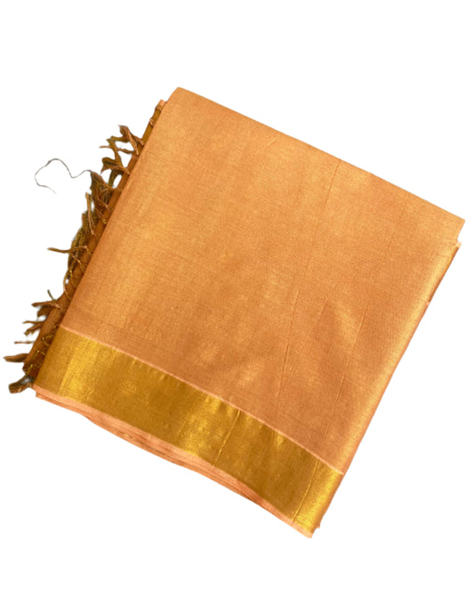 Gold Fish Tissue Cotton Saree