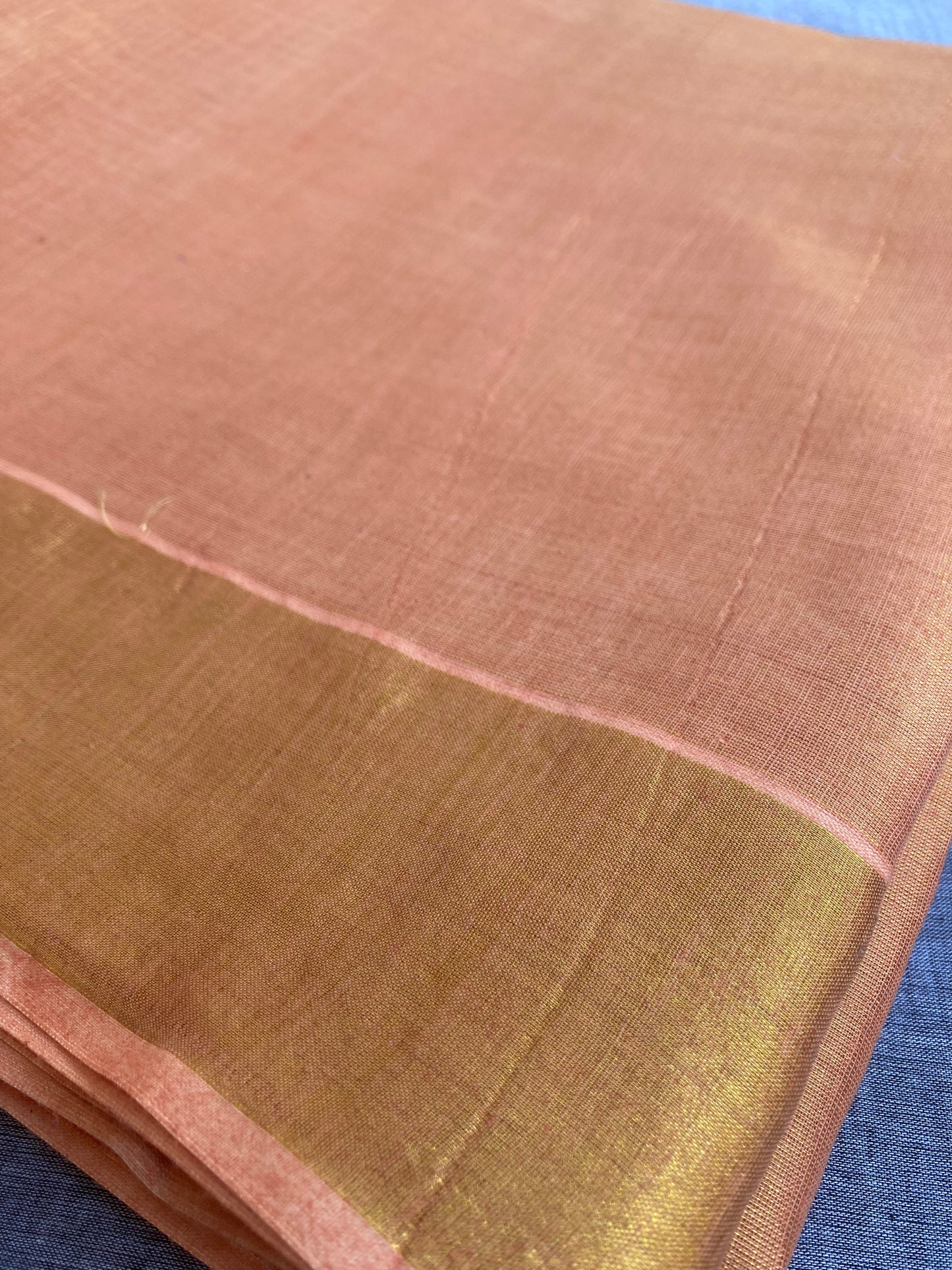 Gold Fish Tissue Cotton Saree