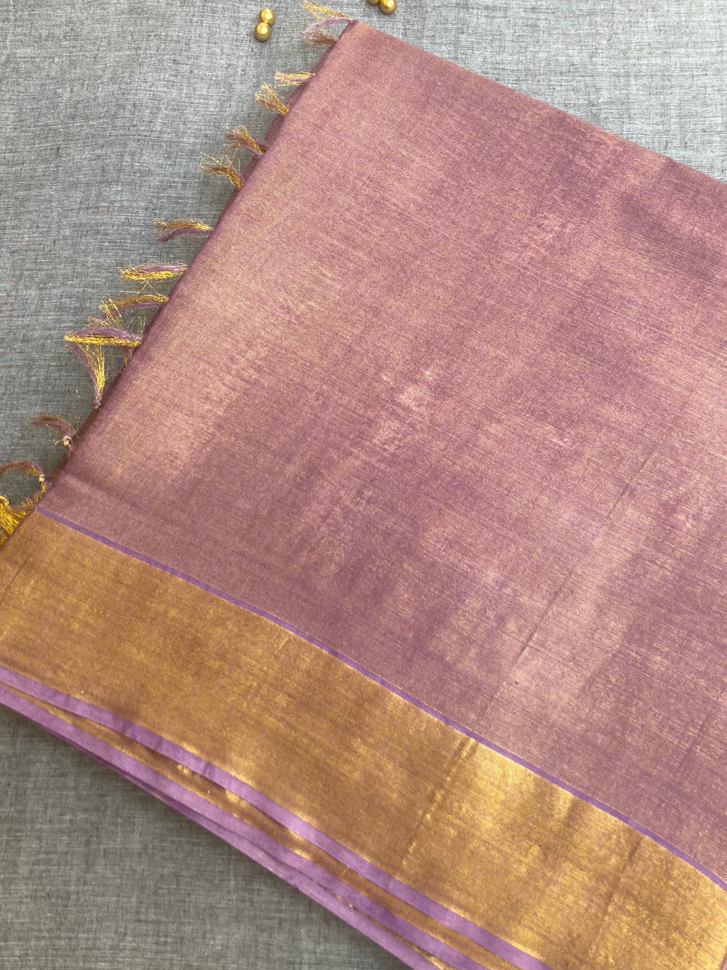 Lavender Magenta Tissue Cotton Saree