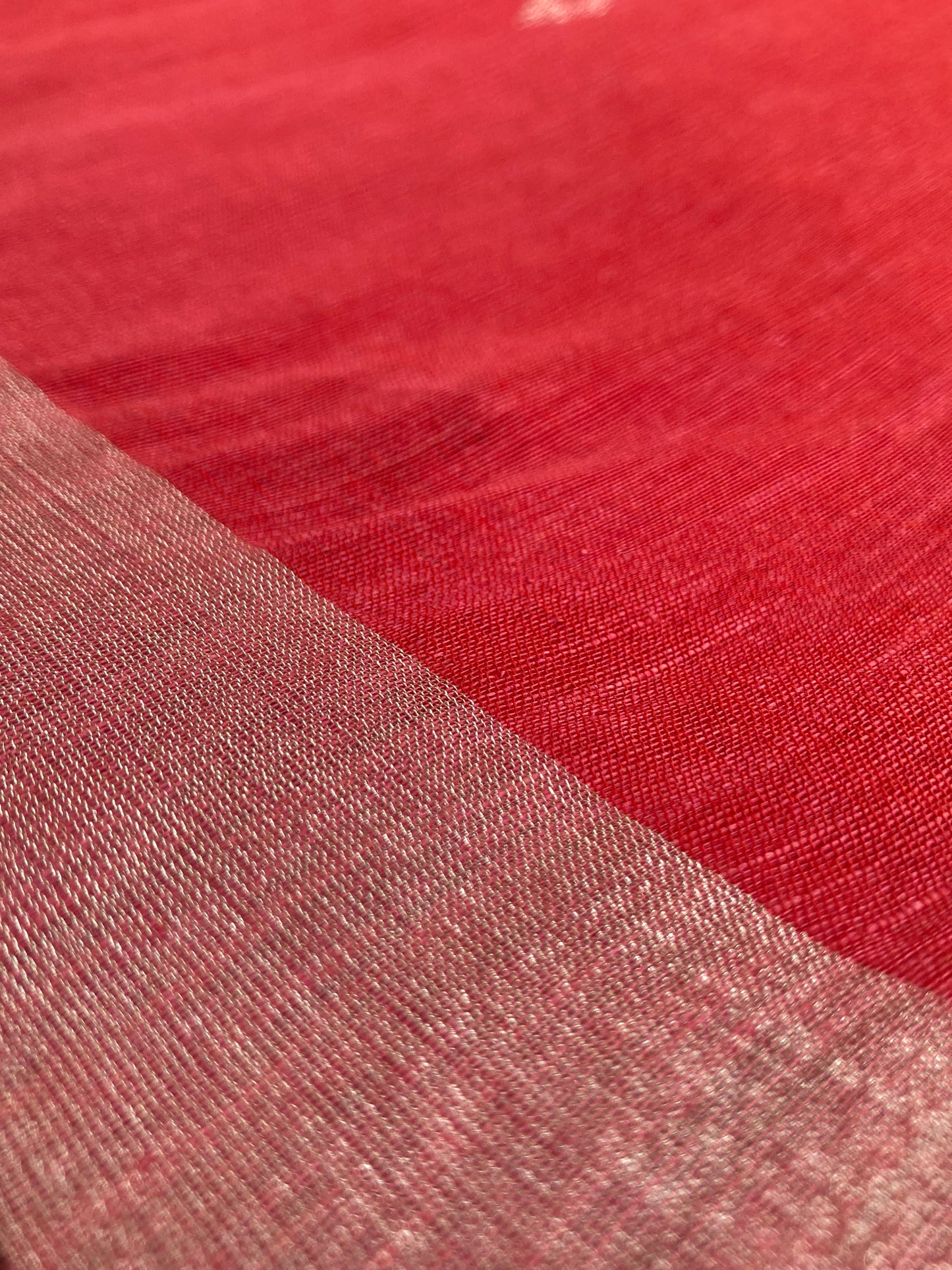 Coral Organic Linen Saree