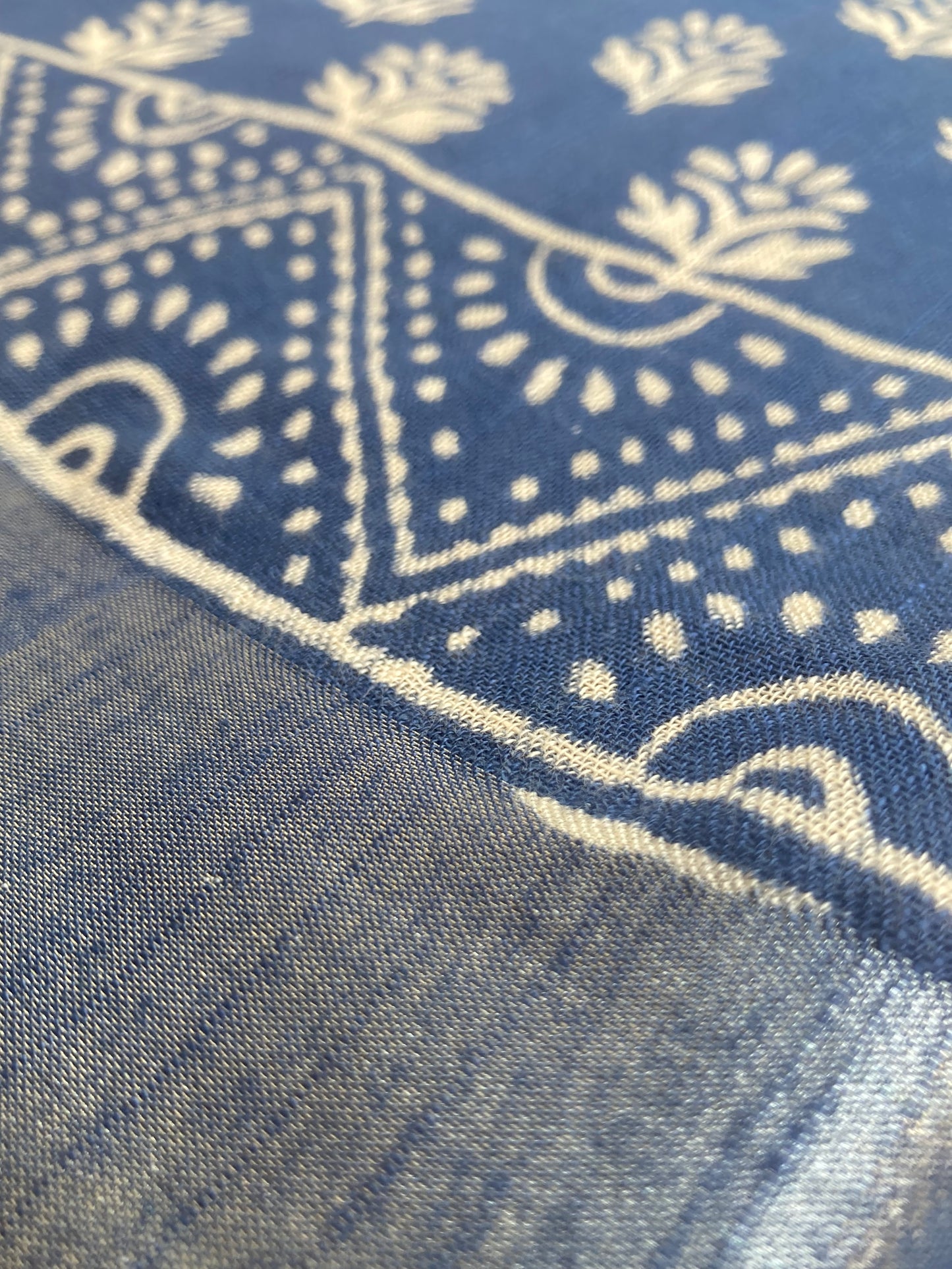 Indigo Slub Linen Saree