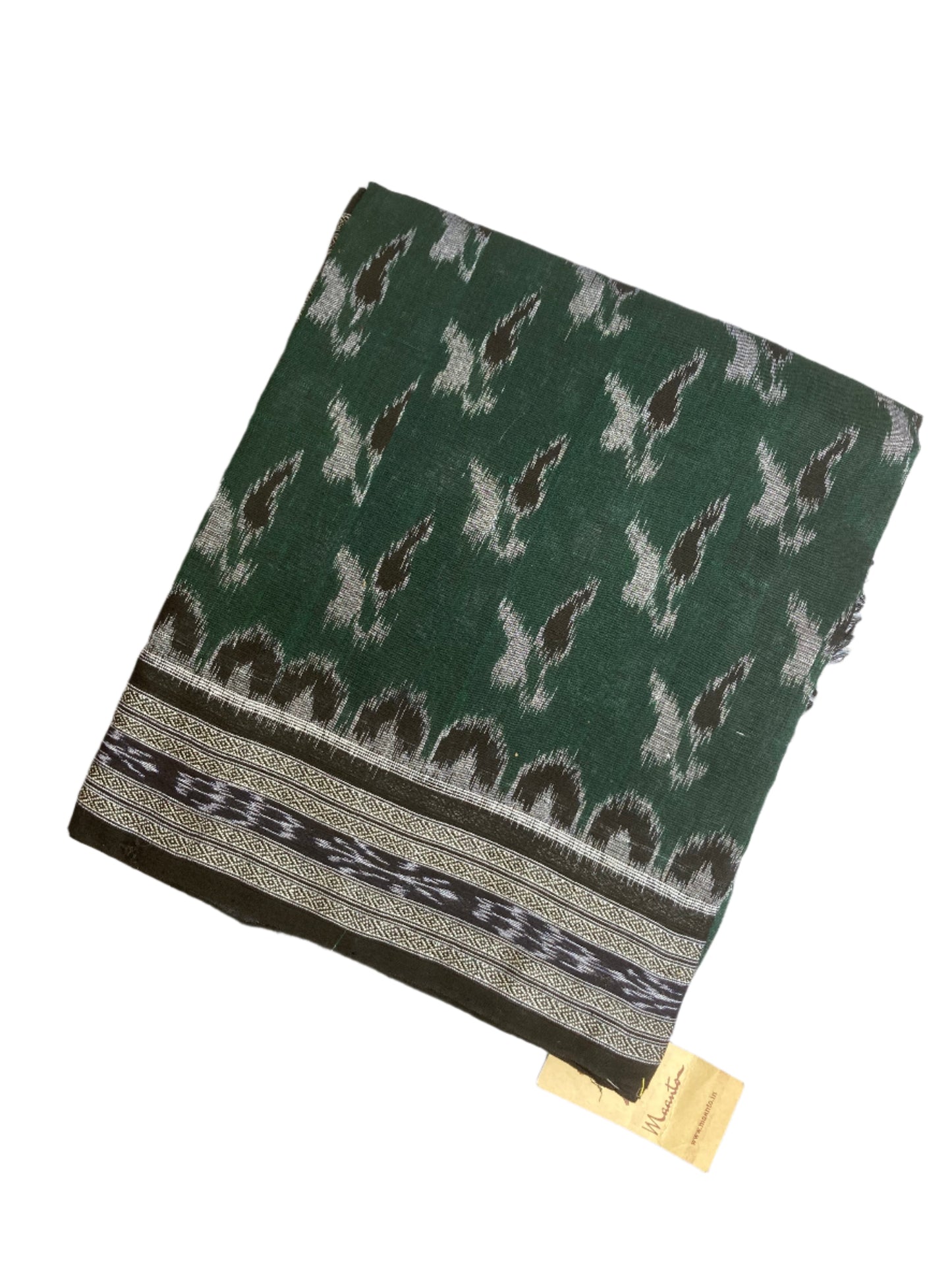 Bottle Green  Sambalpuri Ikkat saree