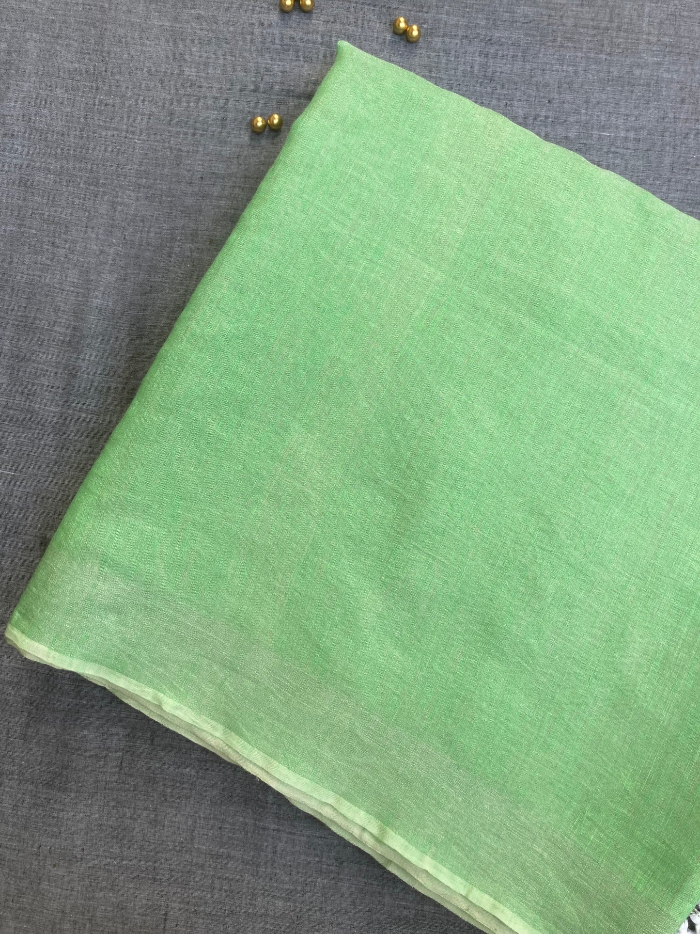 Mint Green Tissue Linen Saree