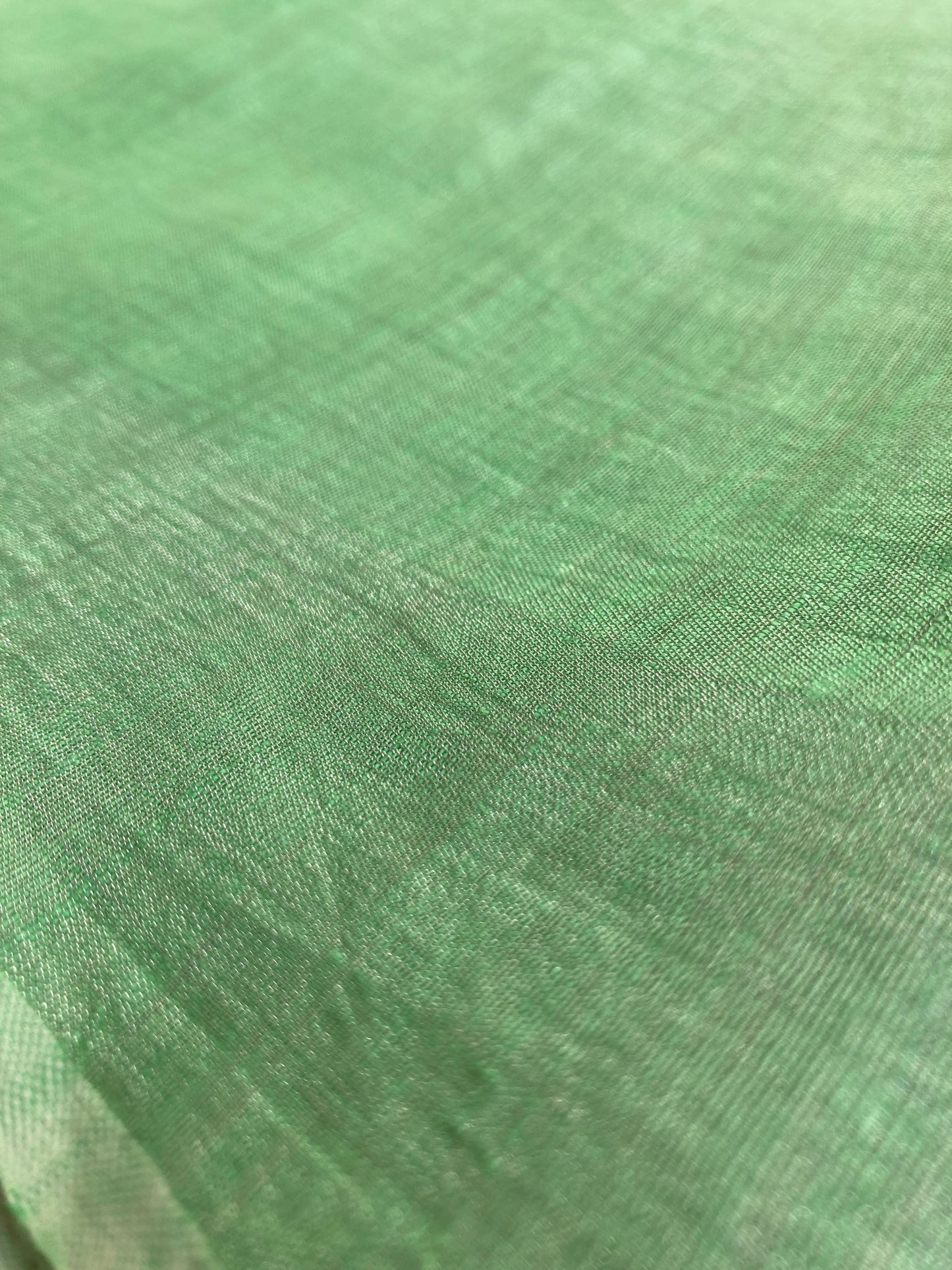 Mint Green Tissue Linen Saree