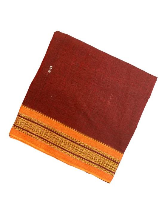 Fire Brick Sambalpuri Ikkat Saree