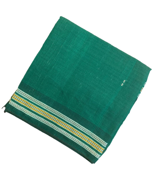Shamrock Green Sambalpuri Ikkat Saree