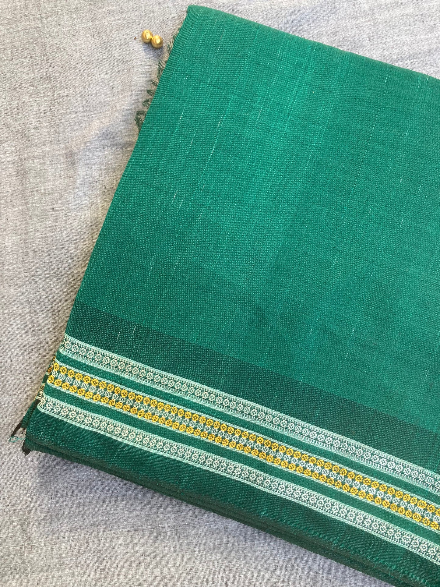 Shamrock Green Sambalpuri Ikkat Saree
