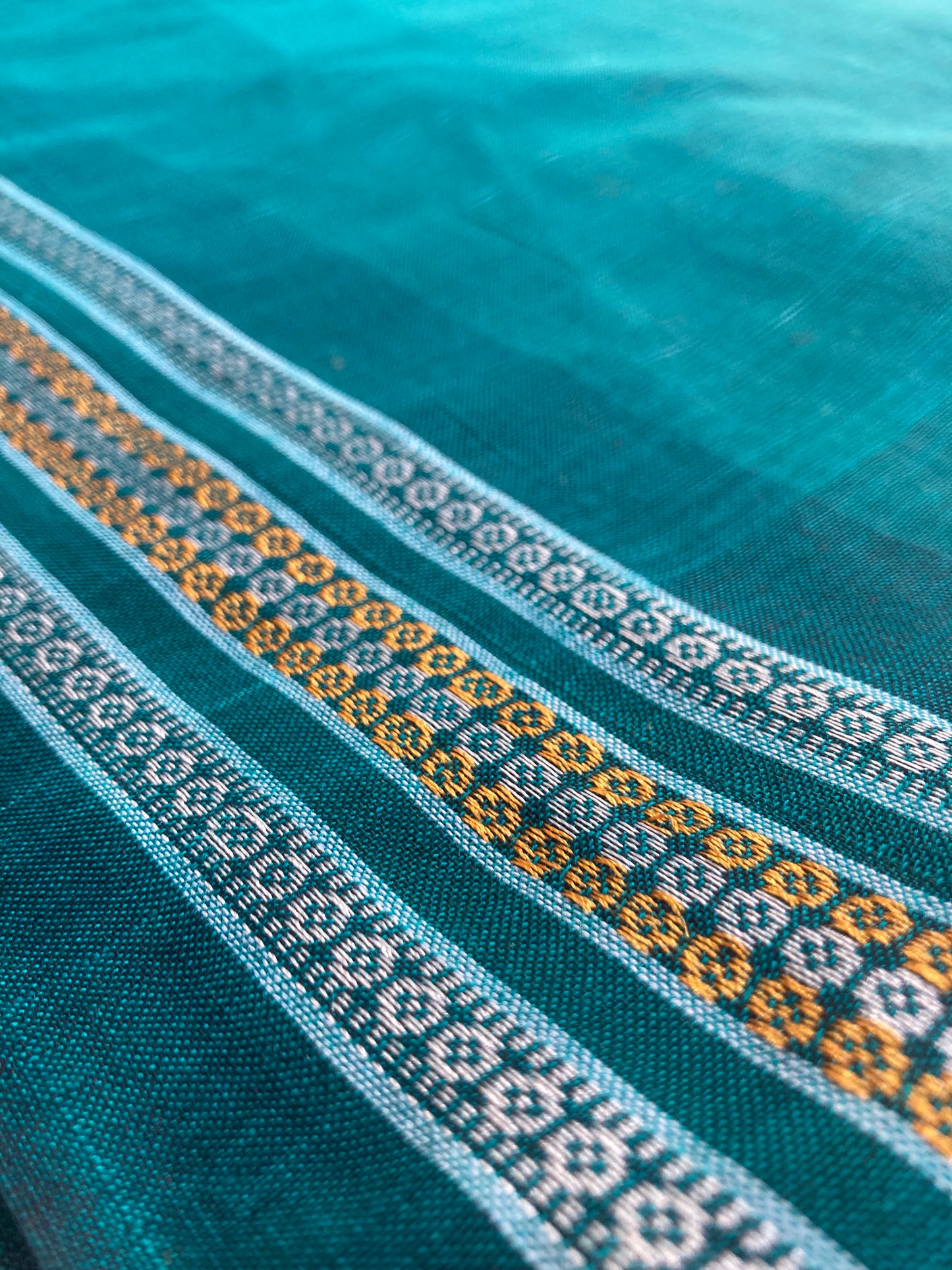 Shamrock Green Sambalpuri Ikkat Saree