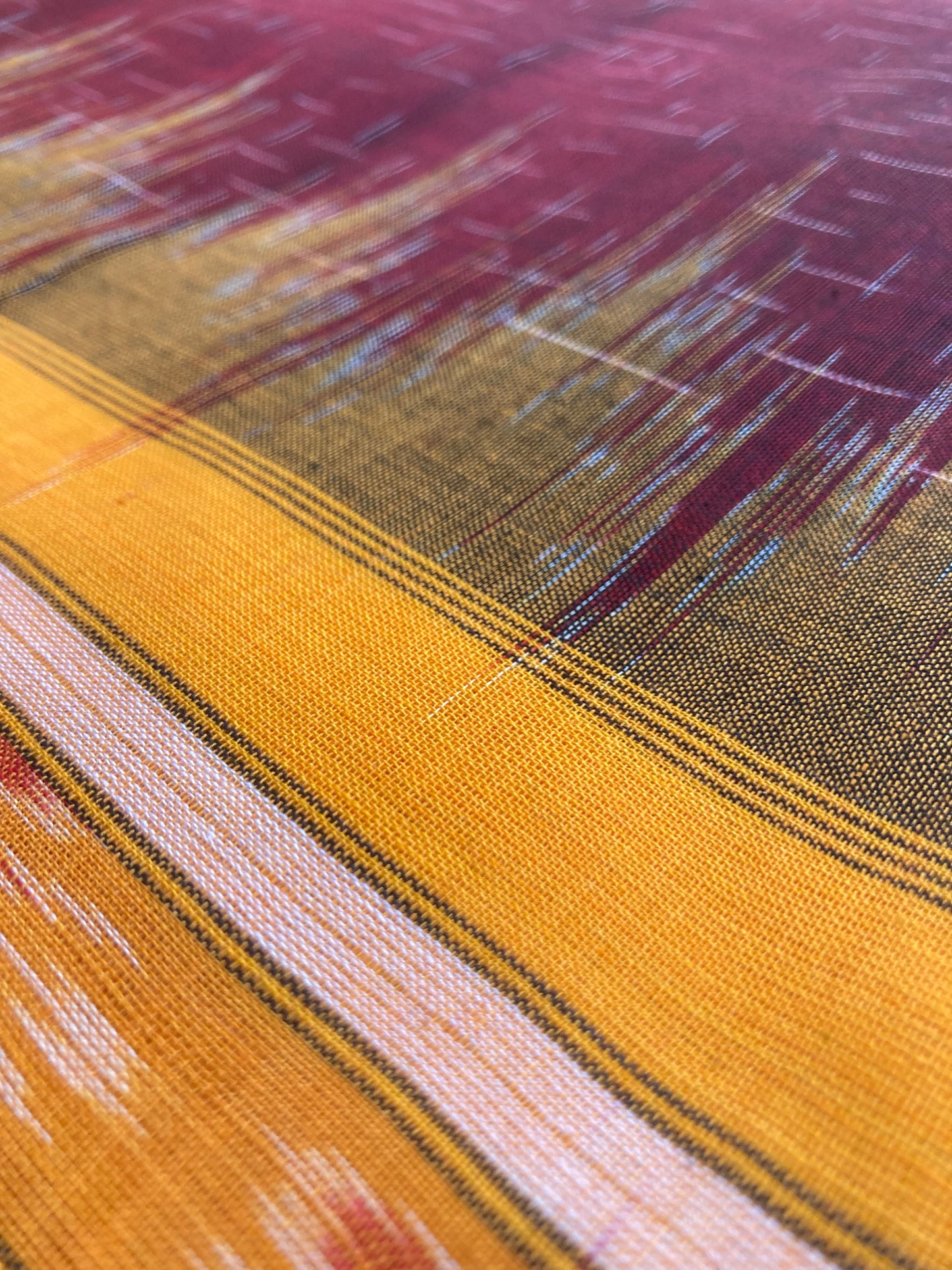 Maroon Sambalpuri Ikkat Saree