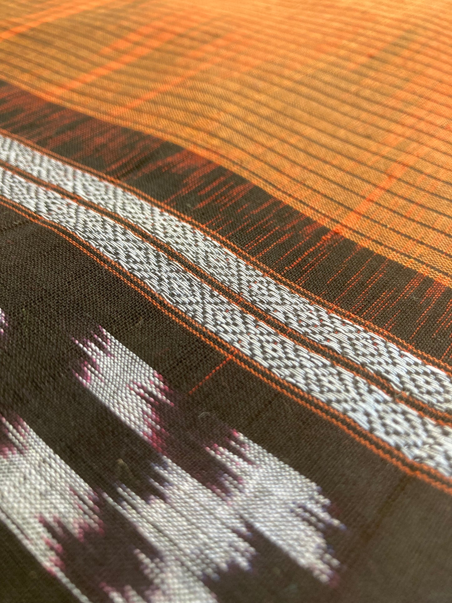 Tawny Sambalpuri Ikkat Saree