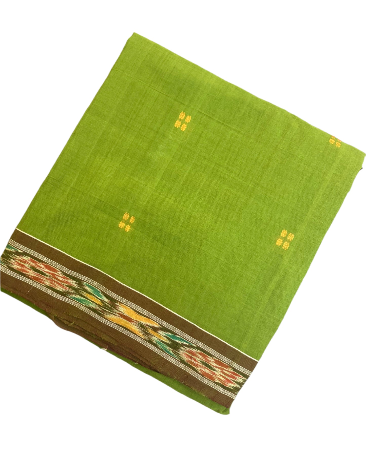 Kelly Green Sambalpuri Ikkat Saree