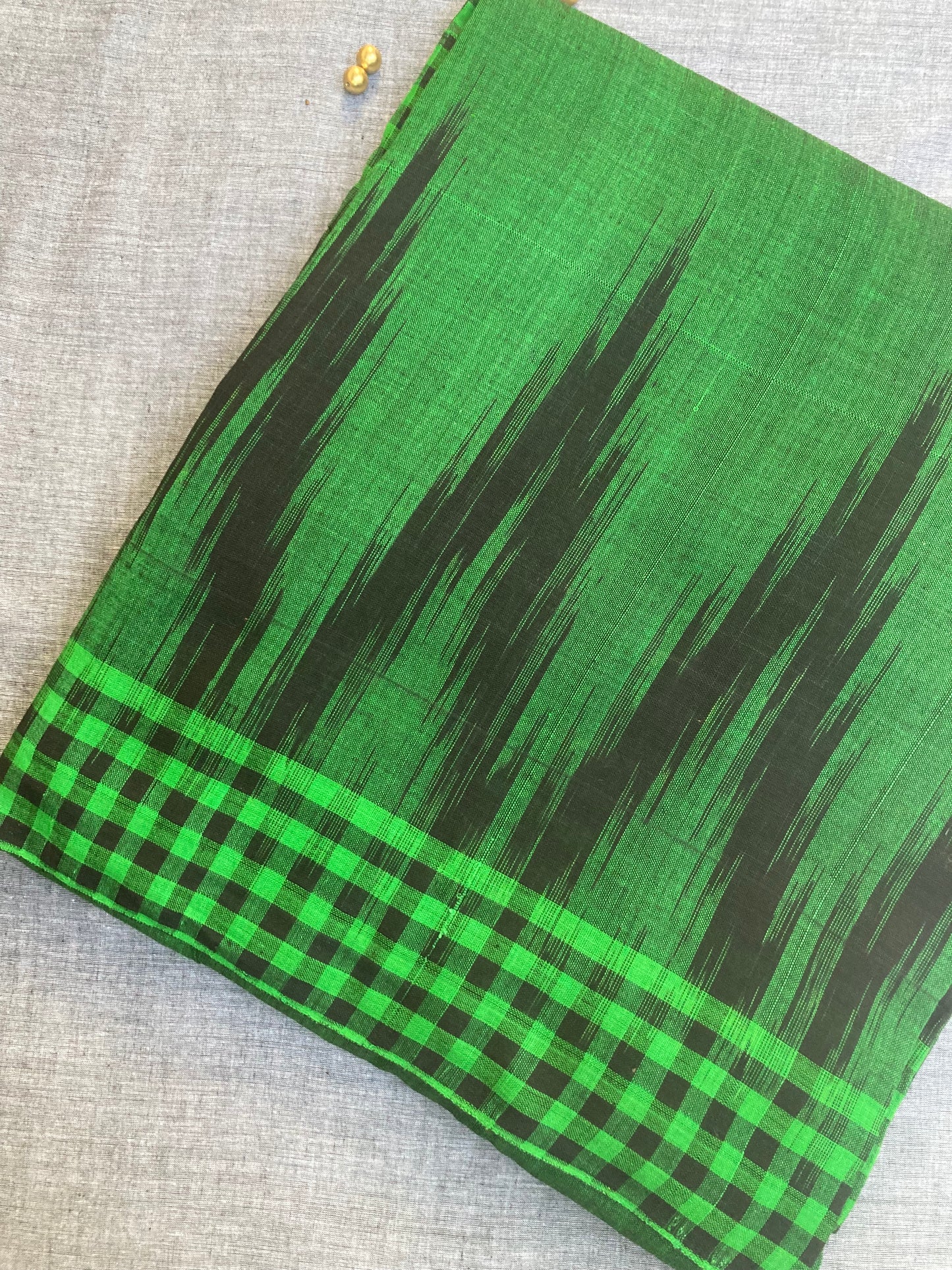 Emerald Sambalpuri Ikkat Saree